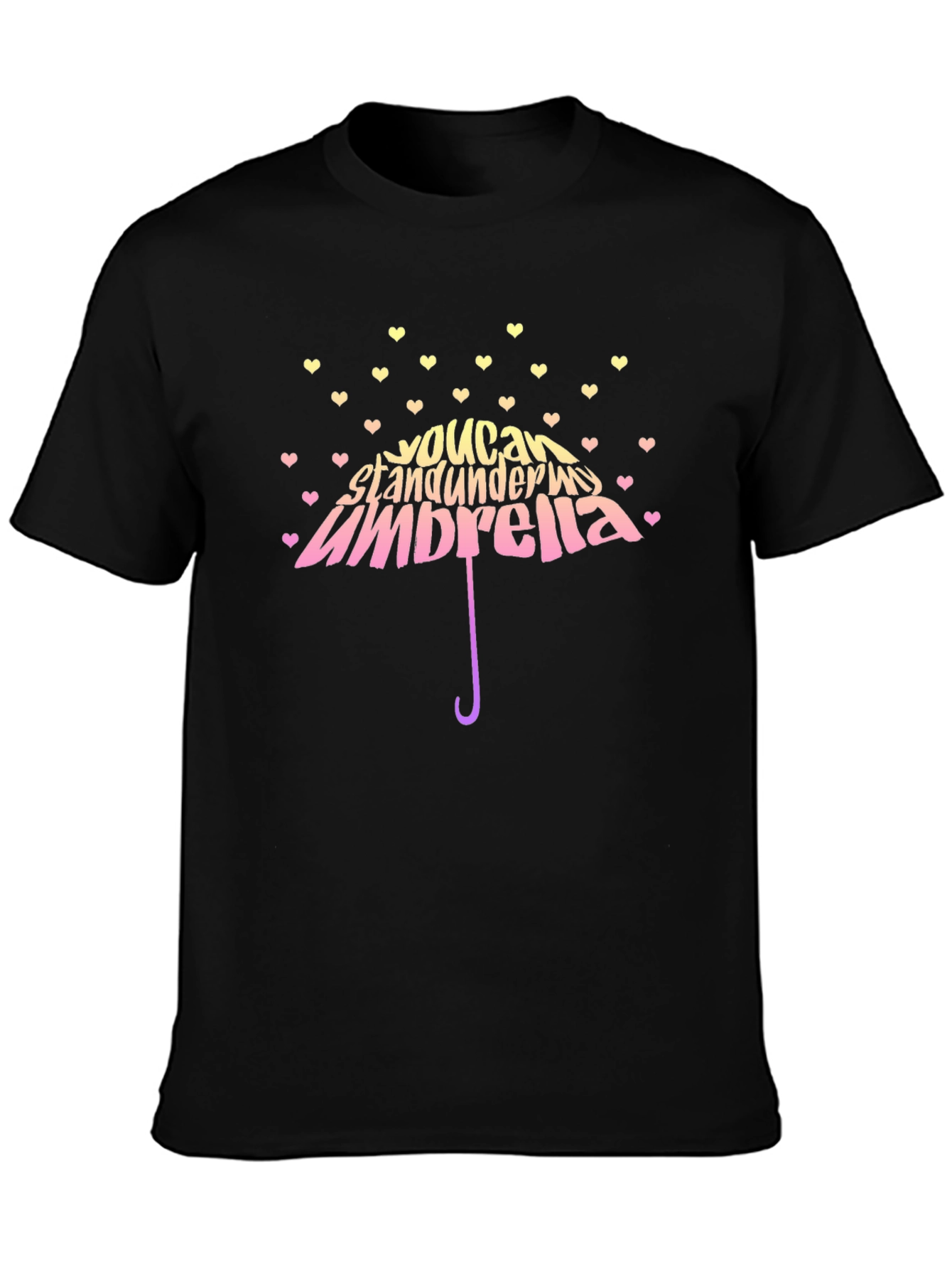 Black You Can Stand Under My Umbrella Graphic T-Shirt view 3