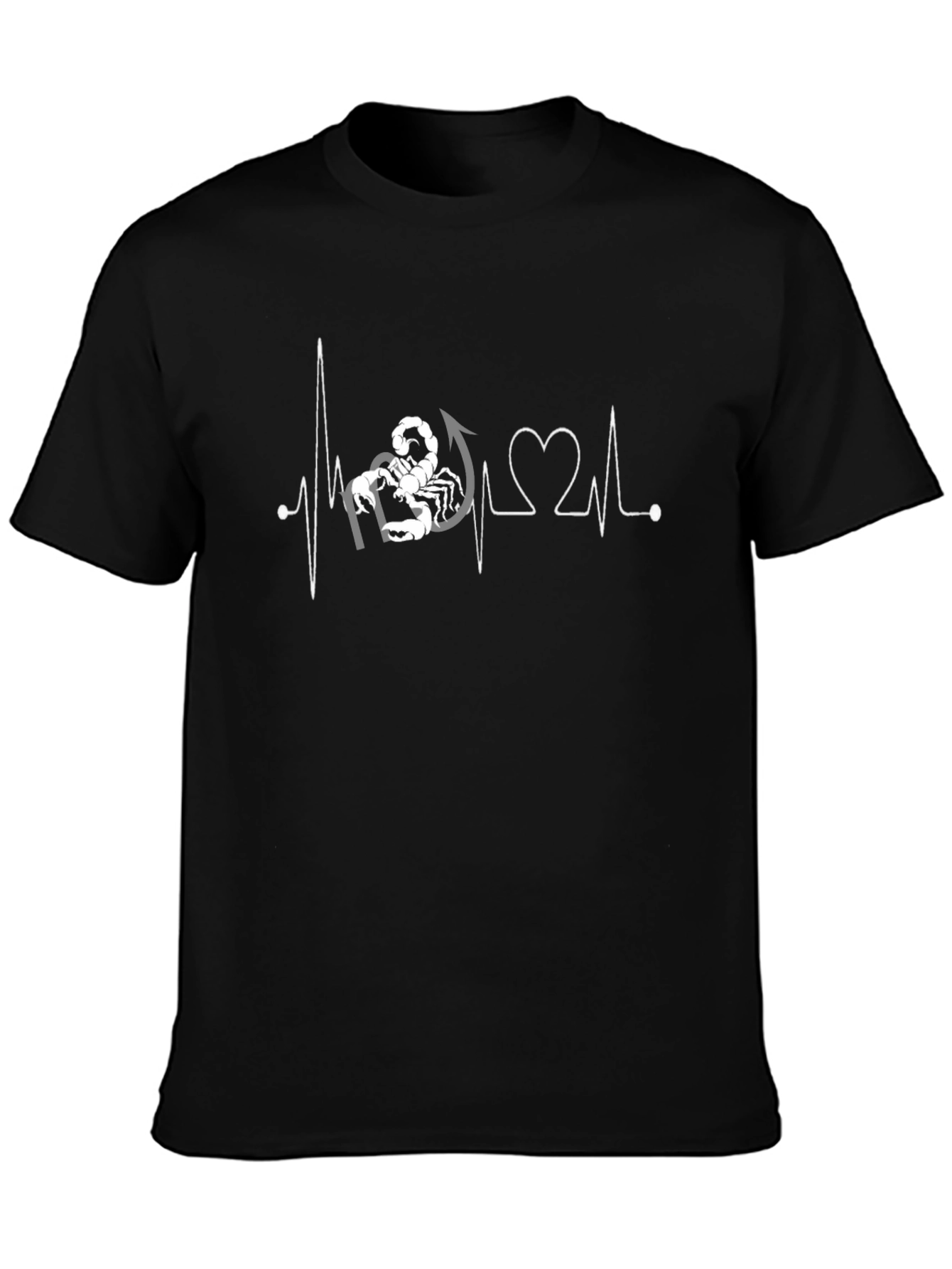 Black Scorpio Heartbeat T-Shirt view 3