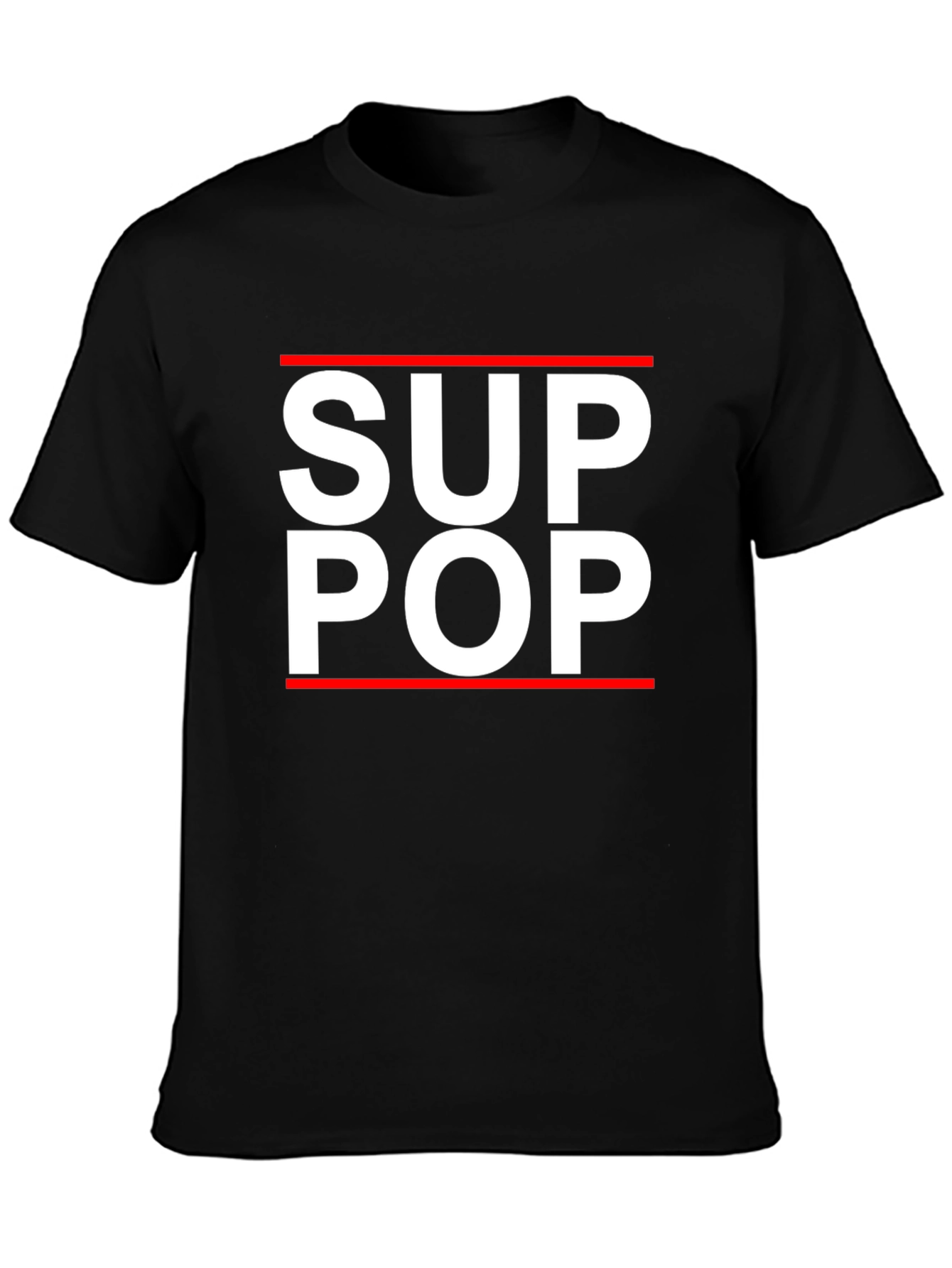 Black Sup Pop Graphic Tee - Cool Casual Shirt view 3