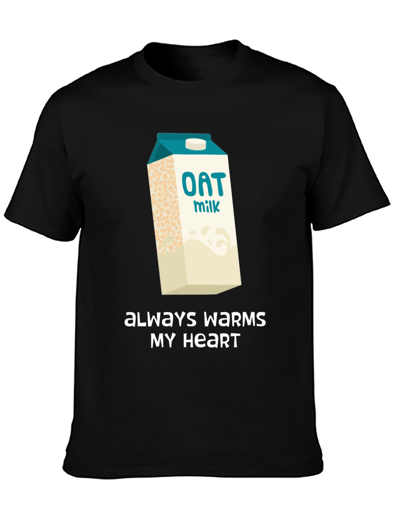 Oat Milk Lover T-Shirt - Always Warms My Heart - 3