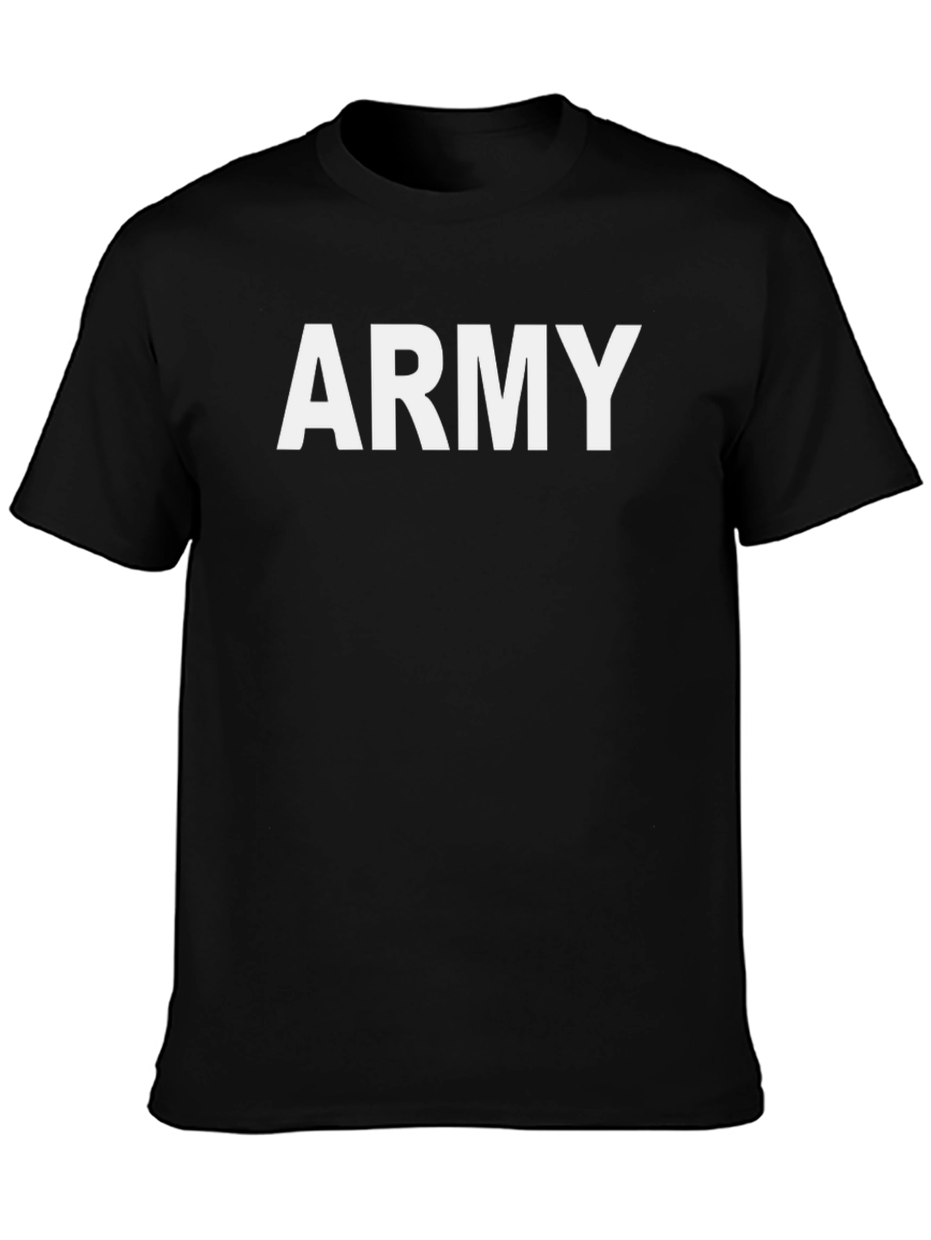 Black Army T-Shirt - Classic Military Style view 3