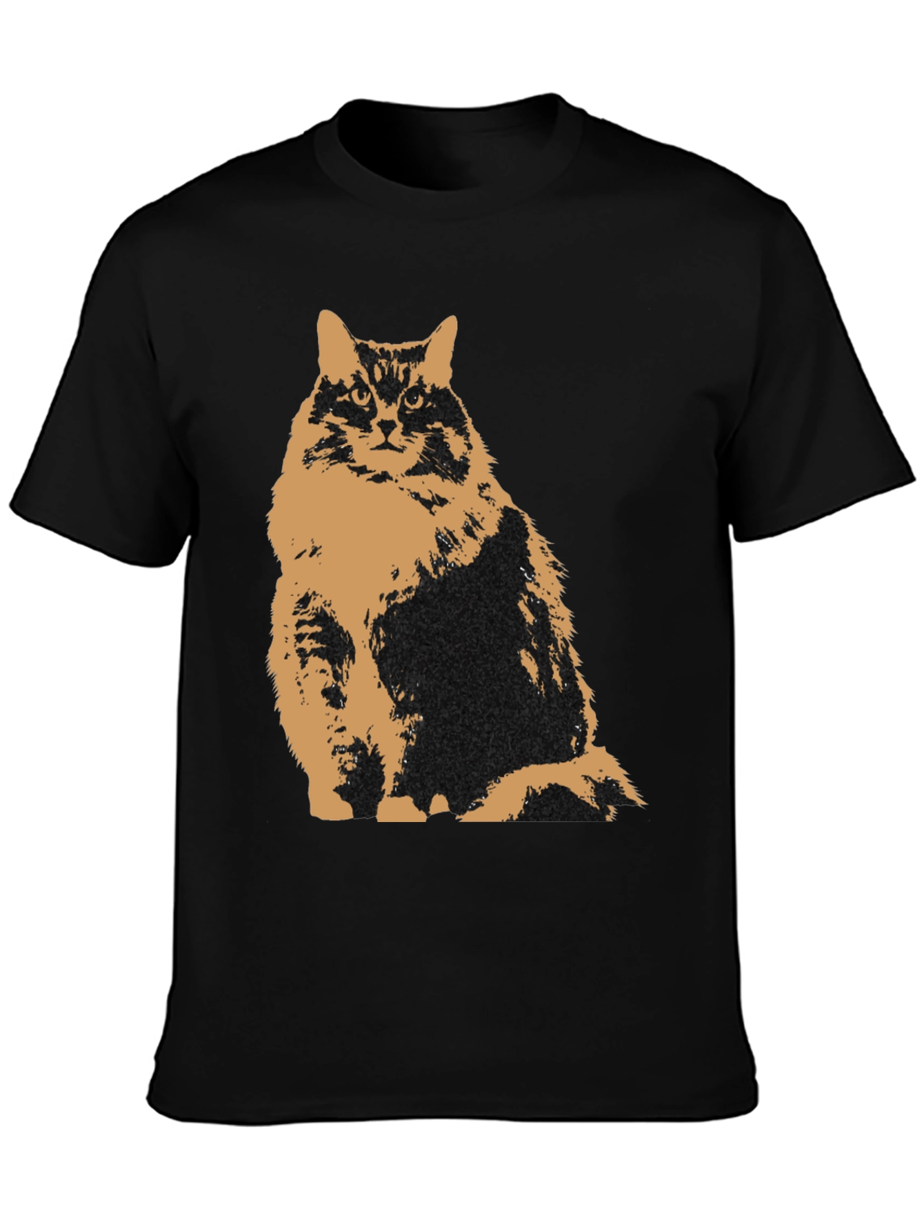 Black Cat Graphic Tee - Mens Black T-Shirt view 3