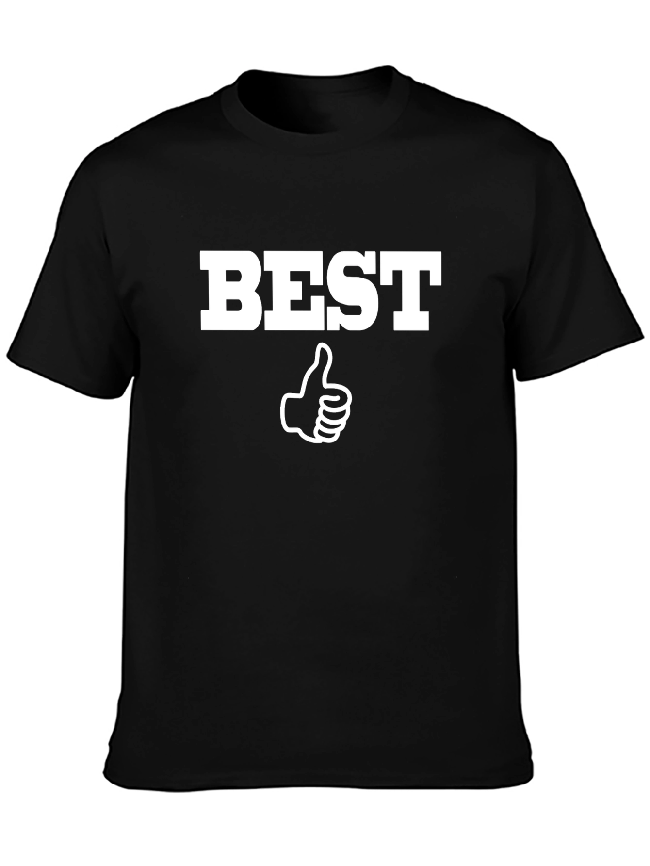 Black Best Thumbs Up Graphic Tee - Men's Black T-Shirt view 3
