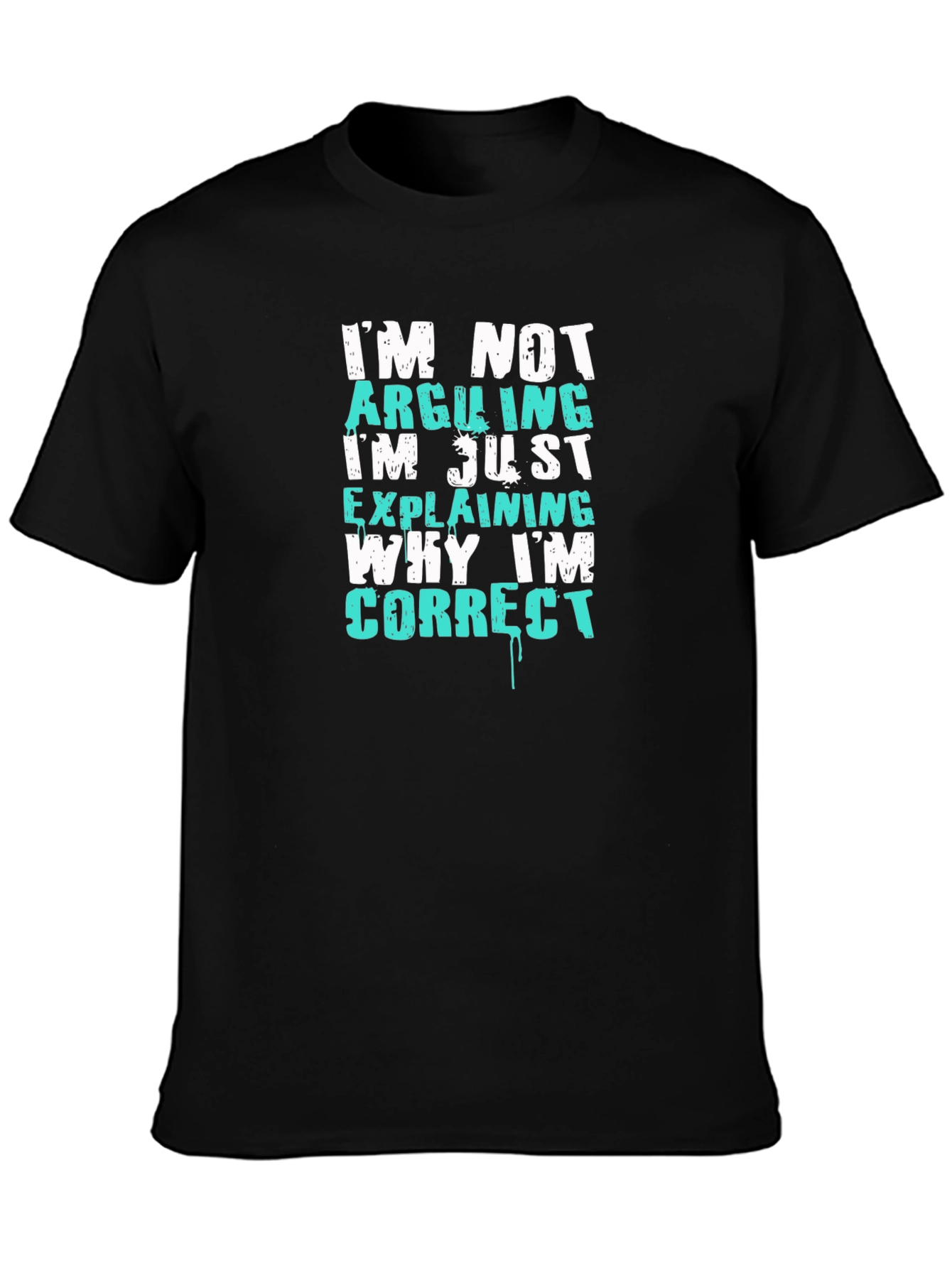 Black Funny Sarcastic T-Shirt - I'm Not Arguing view 3