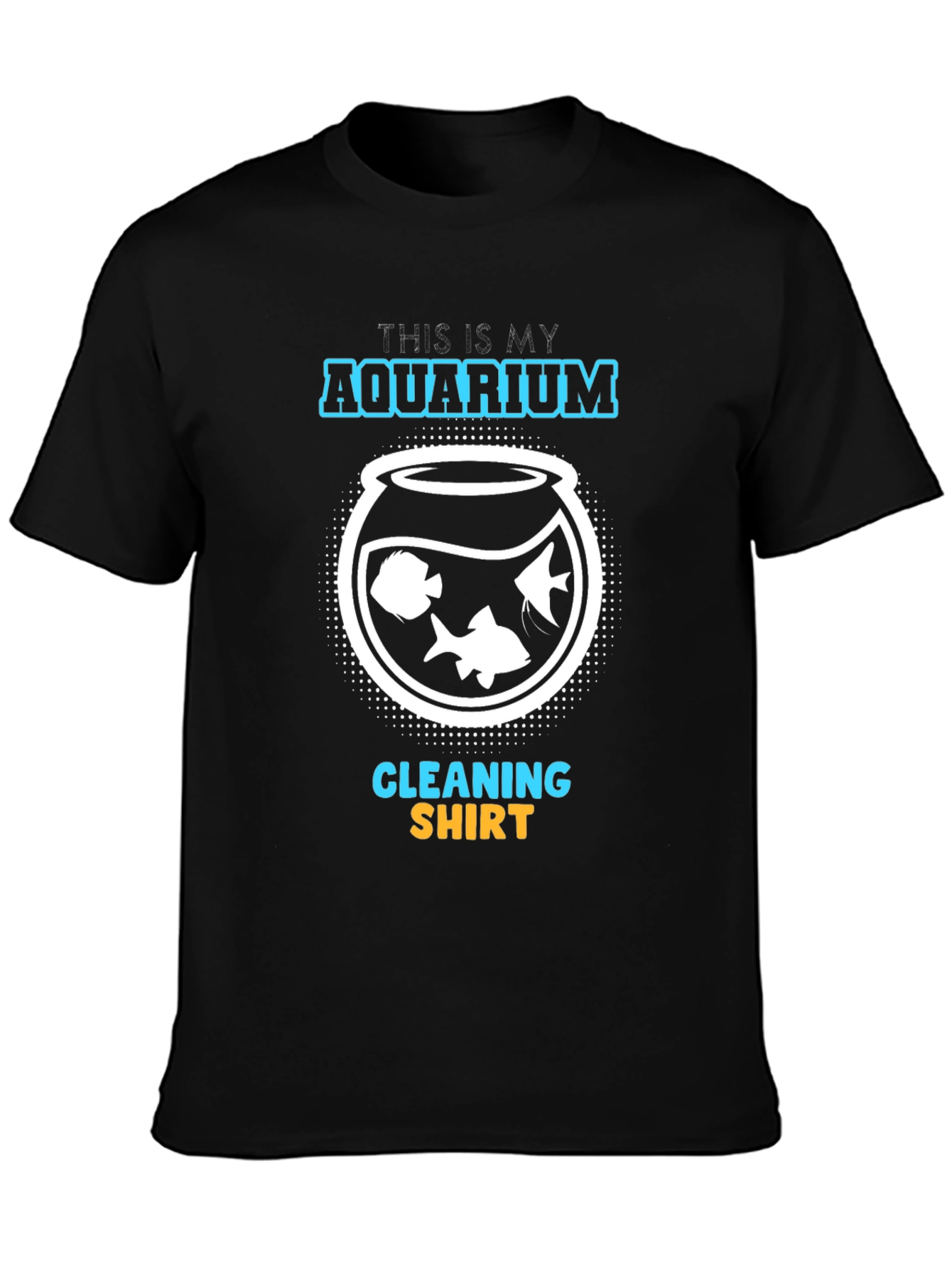 Black Aquarium Cleaning Shirt - Fish Keeper Tee view 3