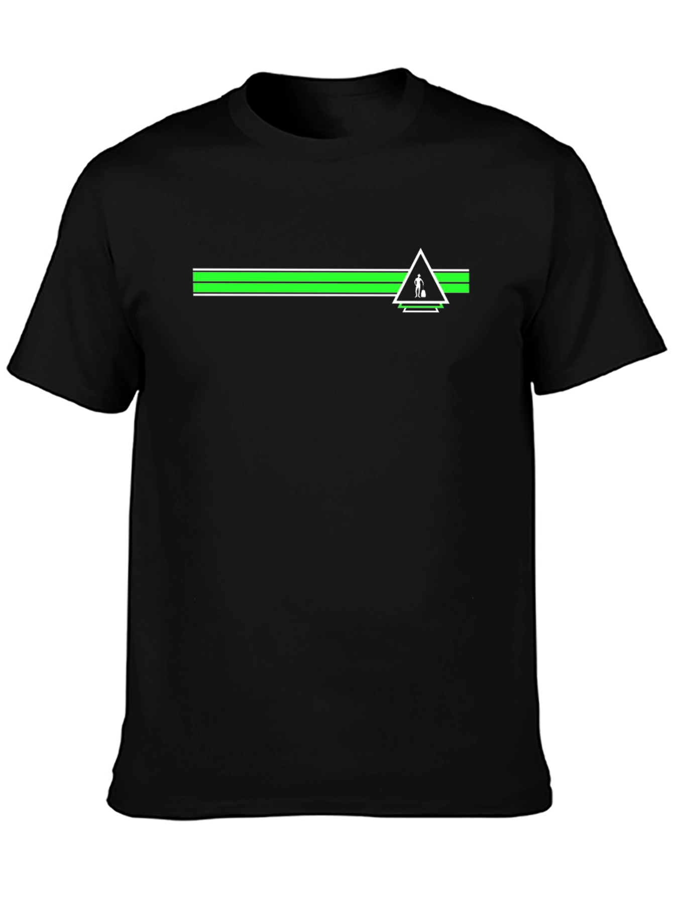 Graphic Tee: Green Stripe Traveler T-Shirt - 3