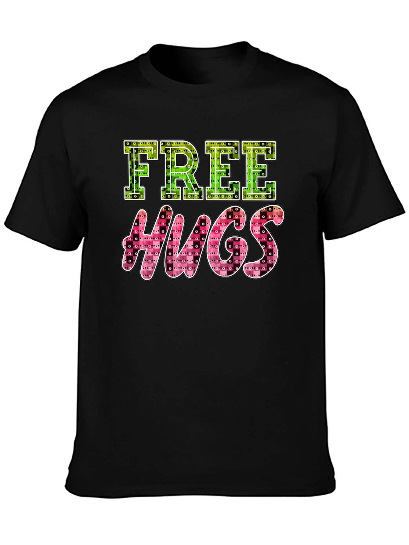 Black Free Hugs Graphic Tee view 3