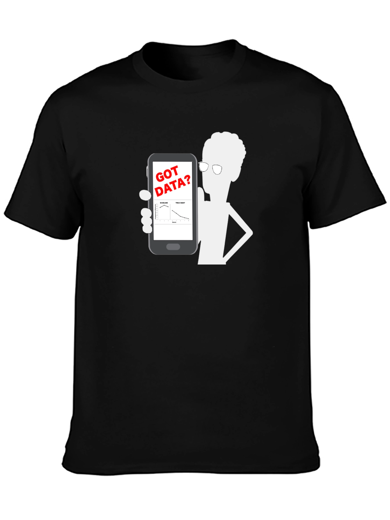 Black Got Data? Graphic Tee - Data Science T-Shirt view 3