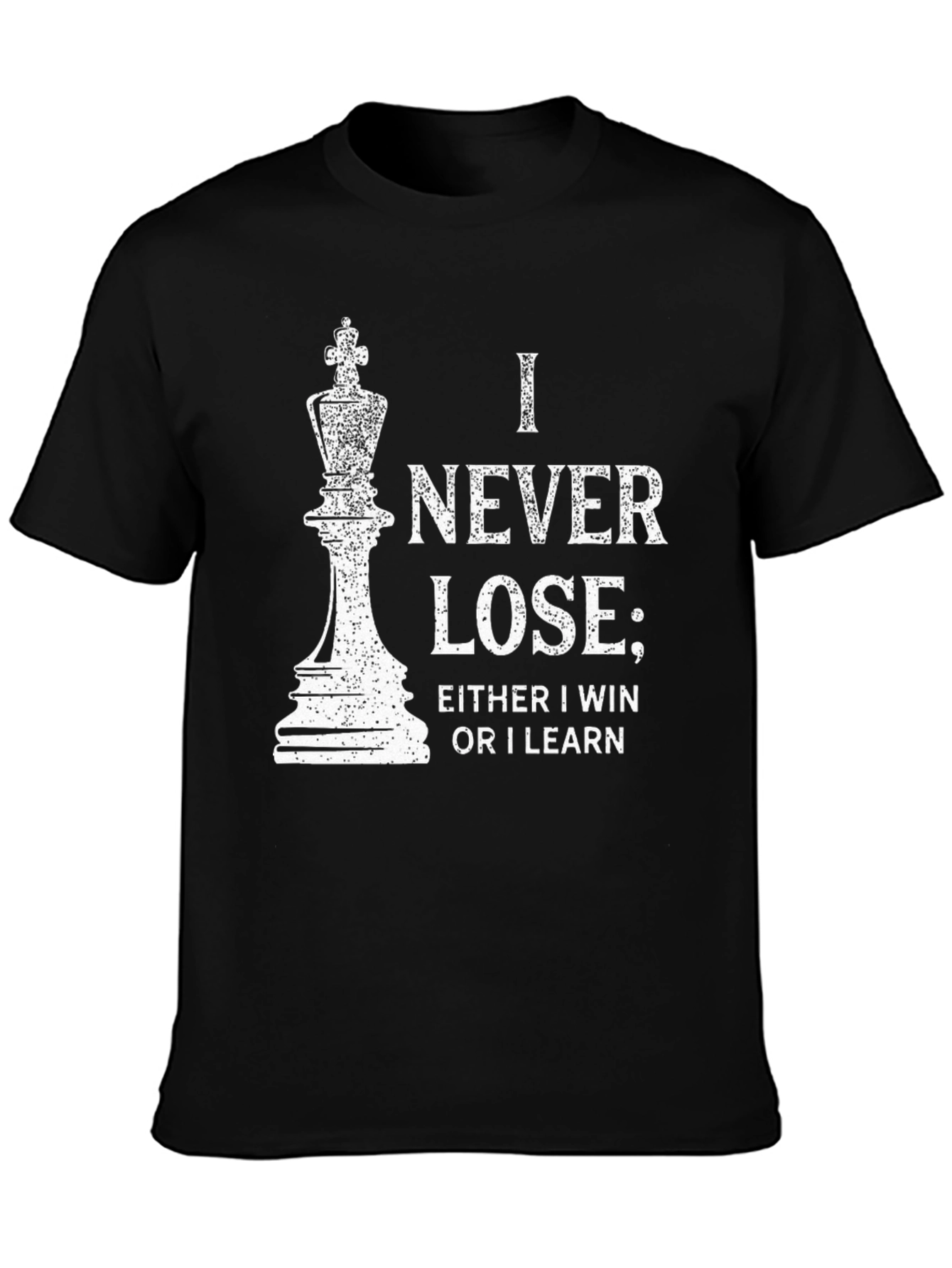 Chess King I Never Lose T-Shirt - Black - 3