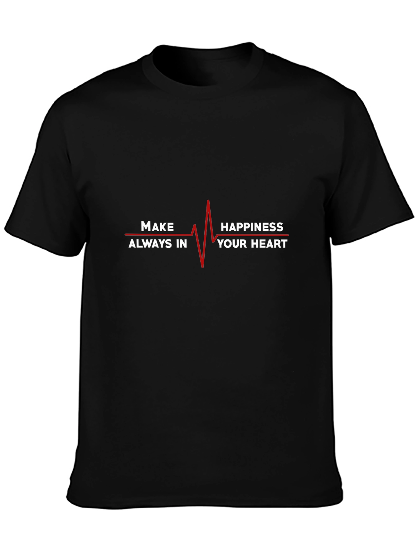 Black Happiness in Your Heart Graphic Tee view 3