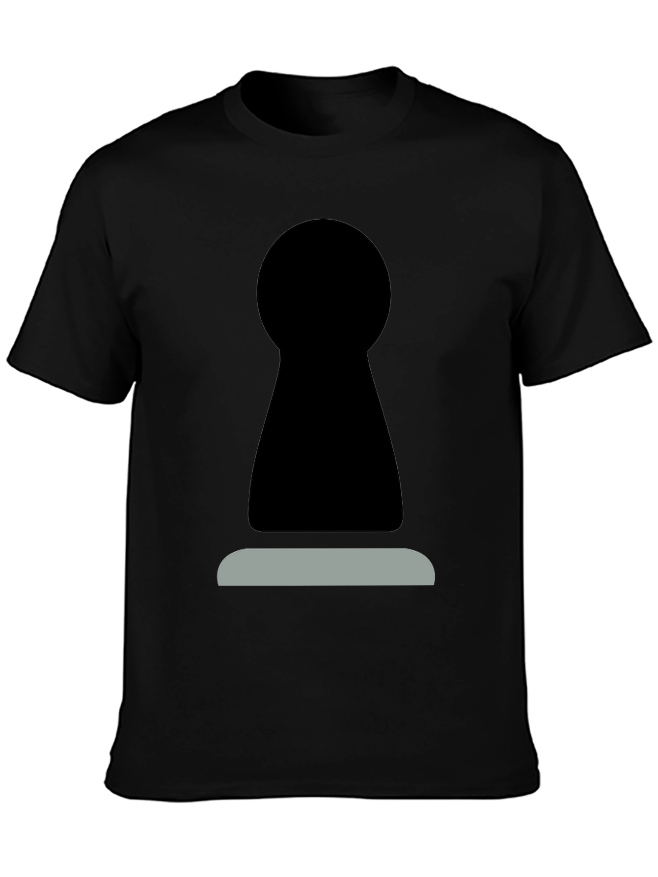 Black Abstract Keyhole Graphic Tee - Modern Style view 3