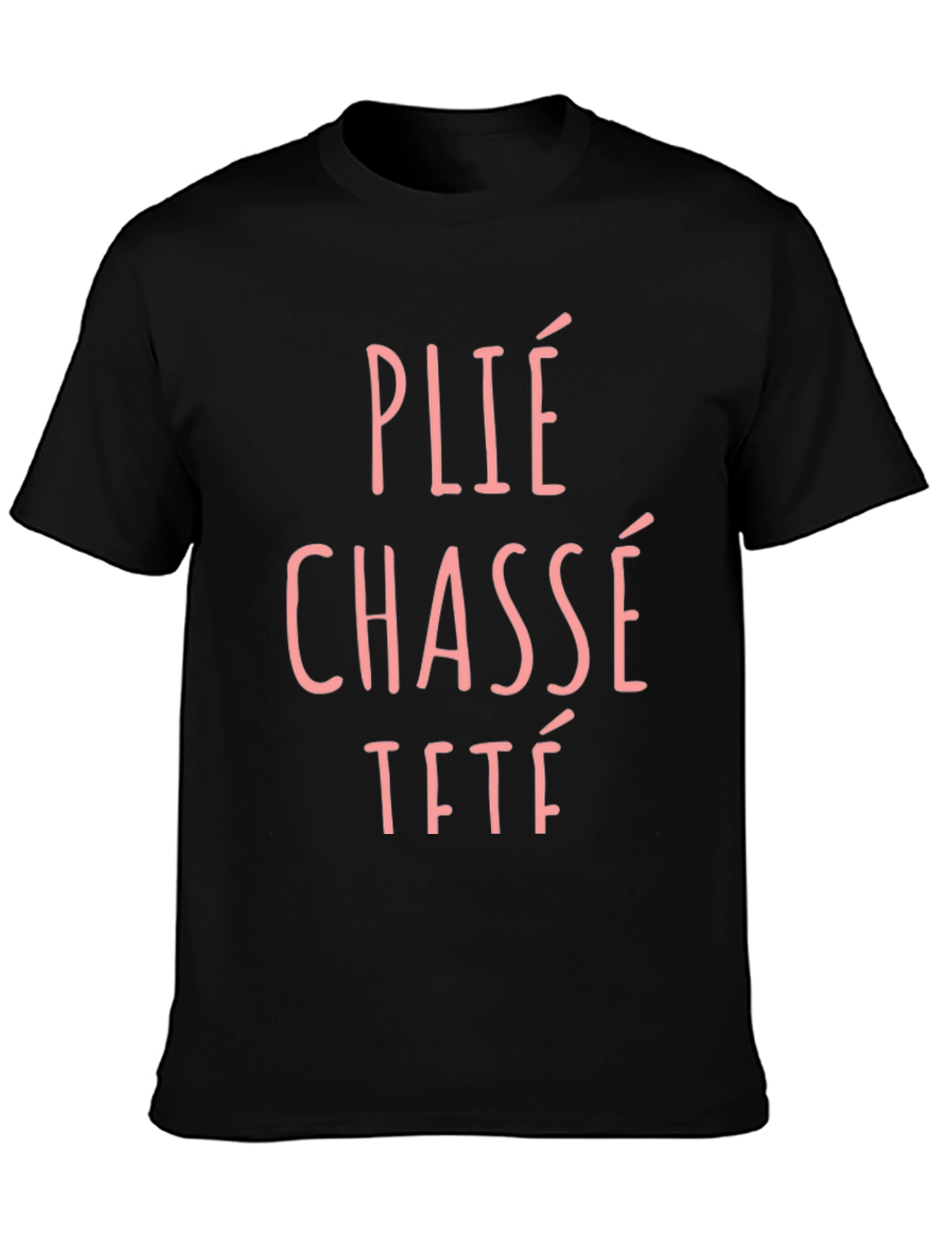 Black Ballet Moves Graphic T-Shirt - Plie, Chasse, Tete view 3