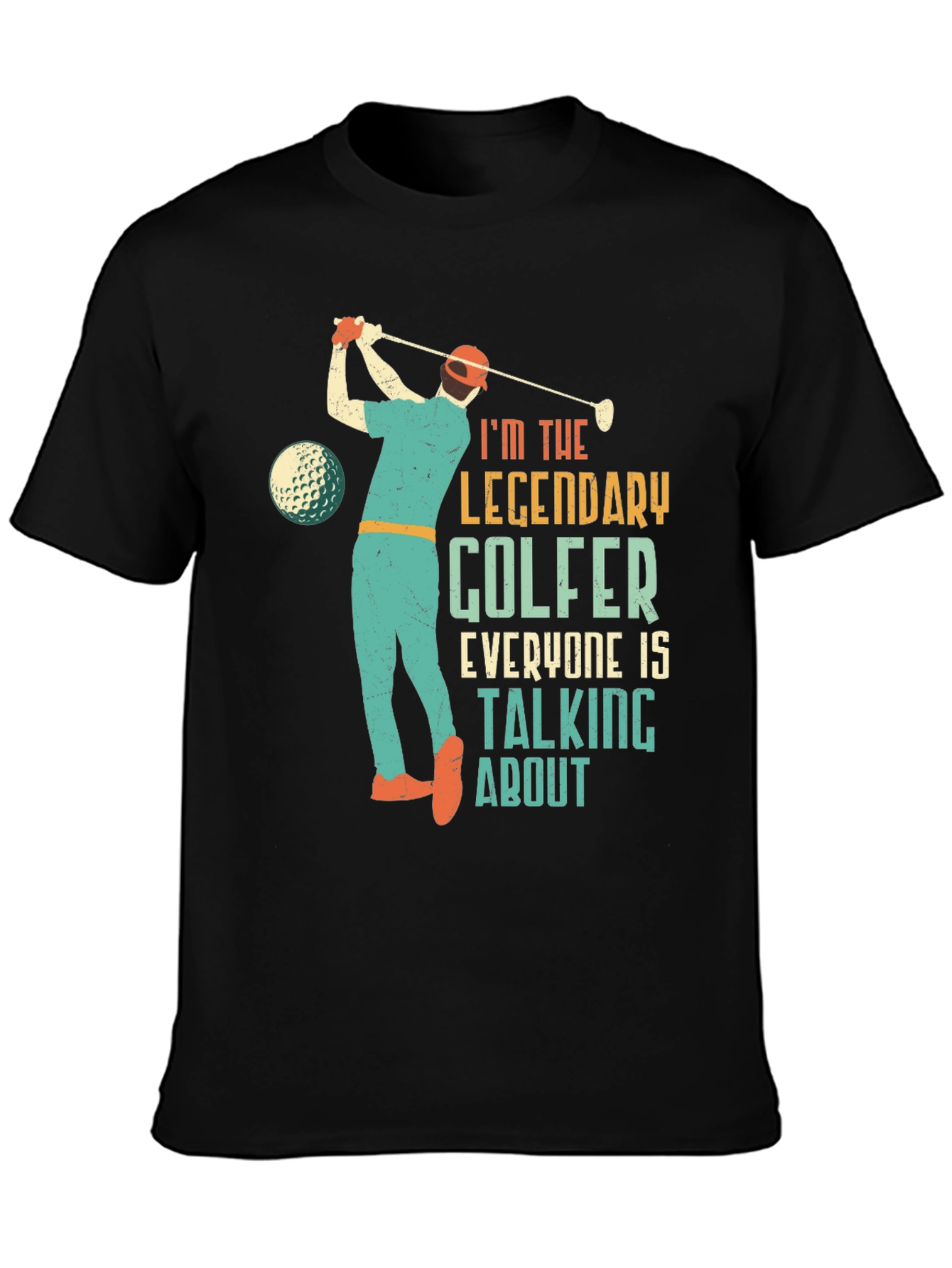 Black Legendary Golfer Graphic Tee view 3