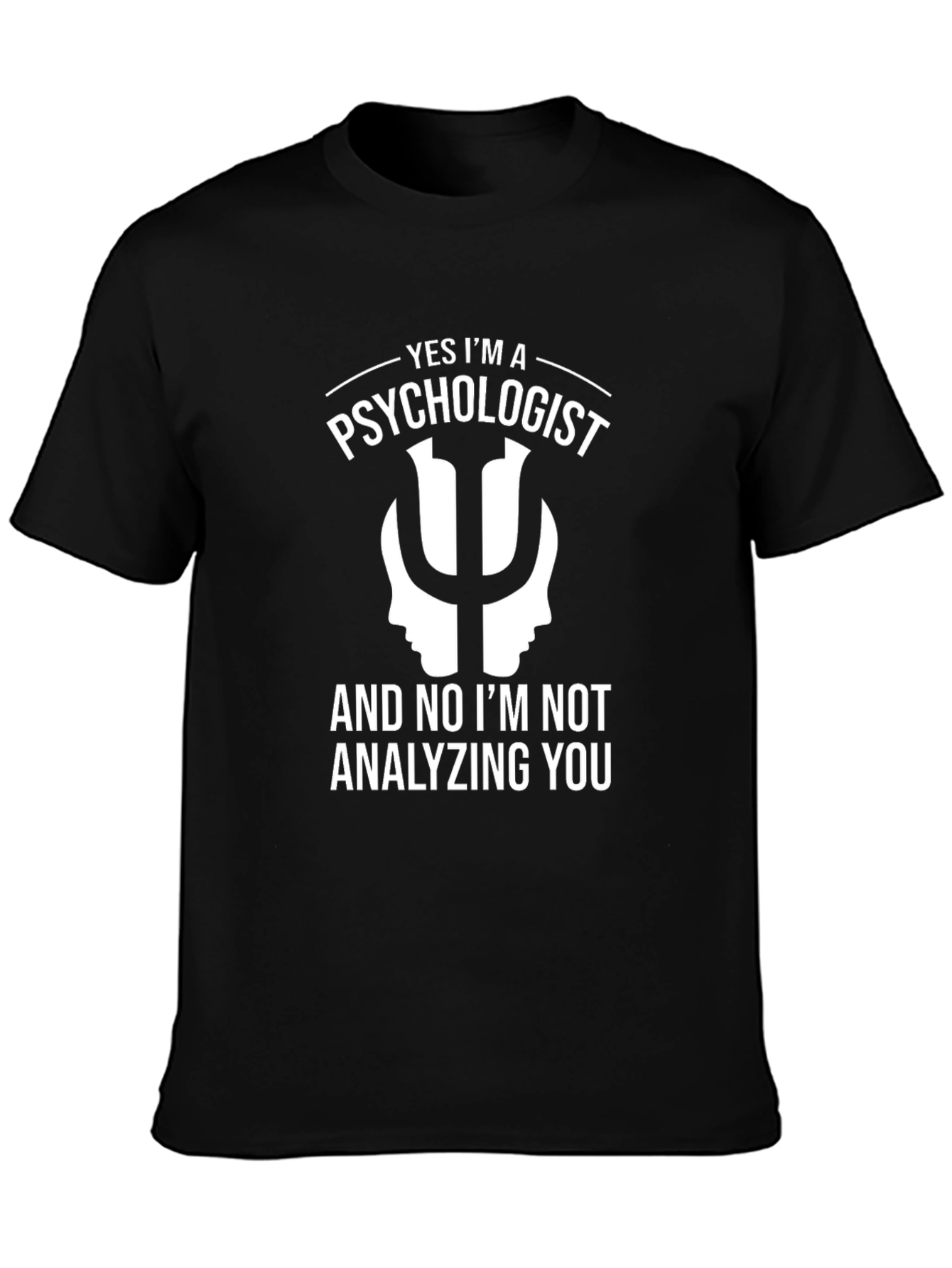 Black Psychologist Novelty Graphic Tee - Black view 3