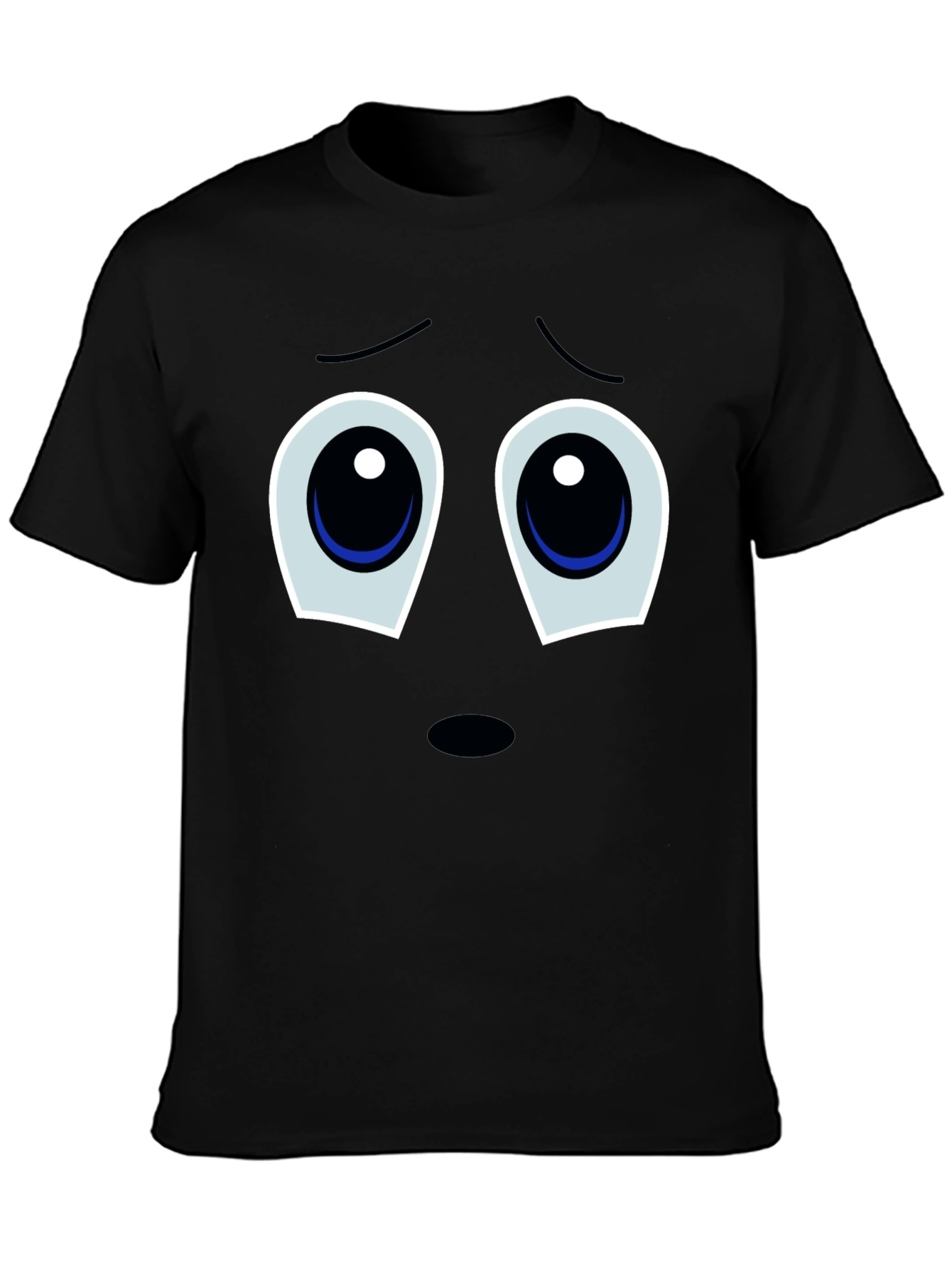 Black Sad Eyes T-Shirt - Black Graphic Tee view 3