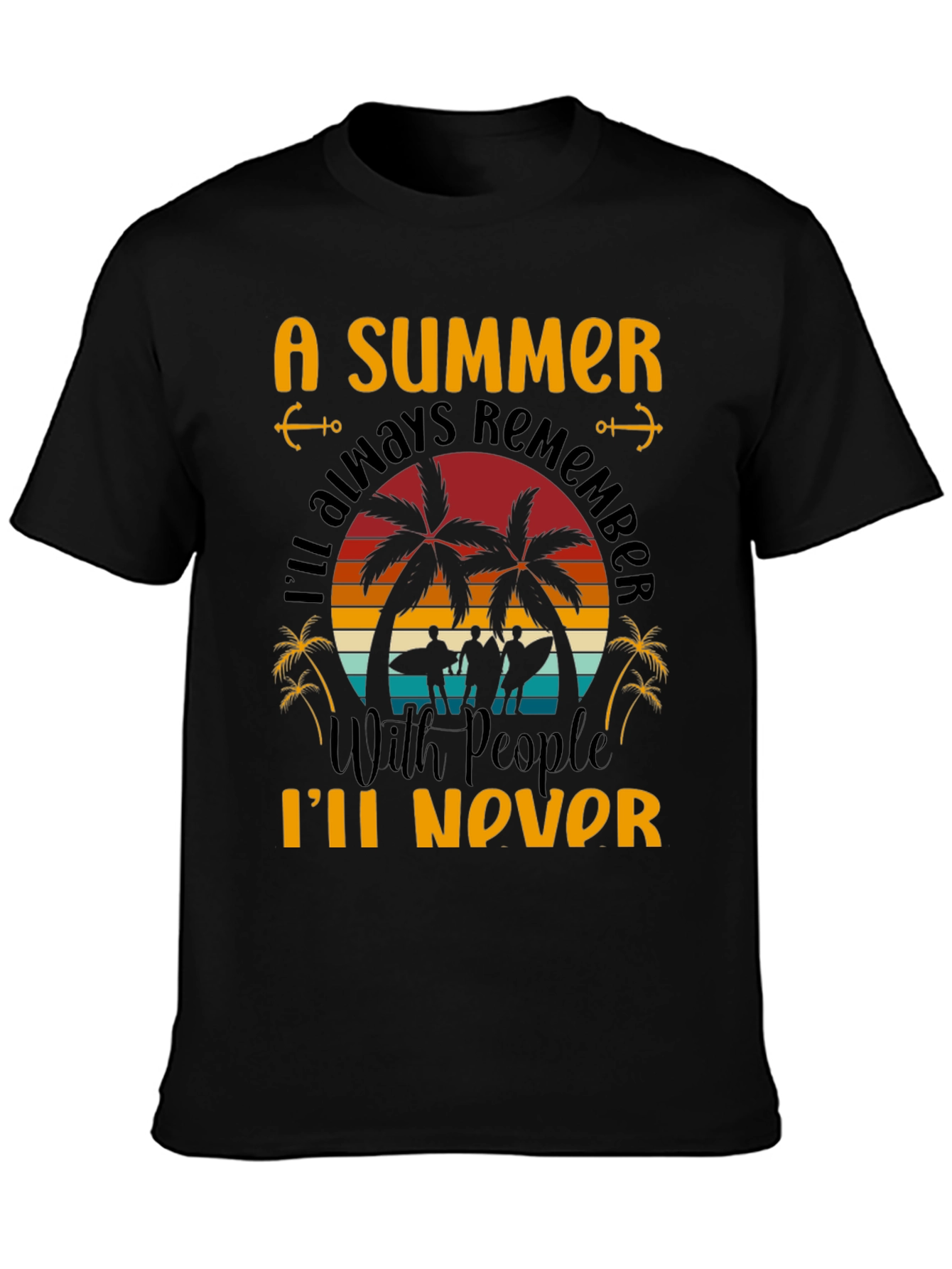 Black A Summer to Remember Graphic T-Shirt view 3