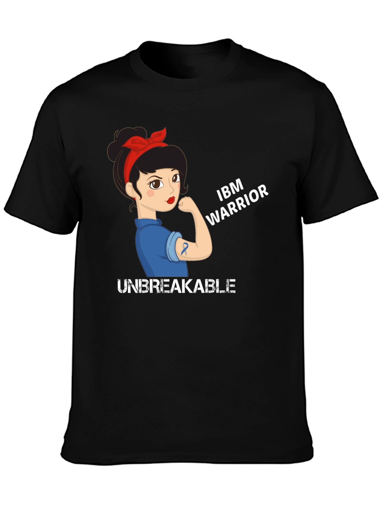 Black IBM Warrior Graphic Tee - Unbreakable Design view 3