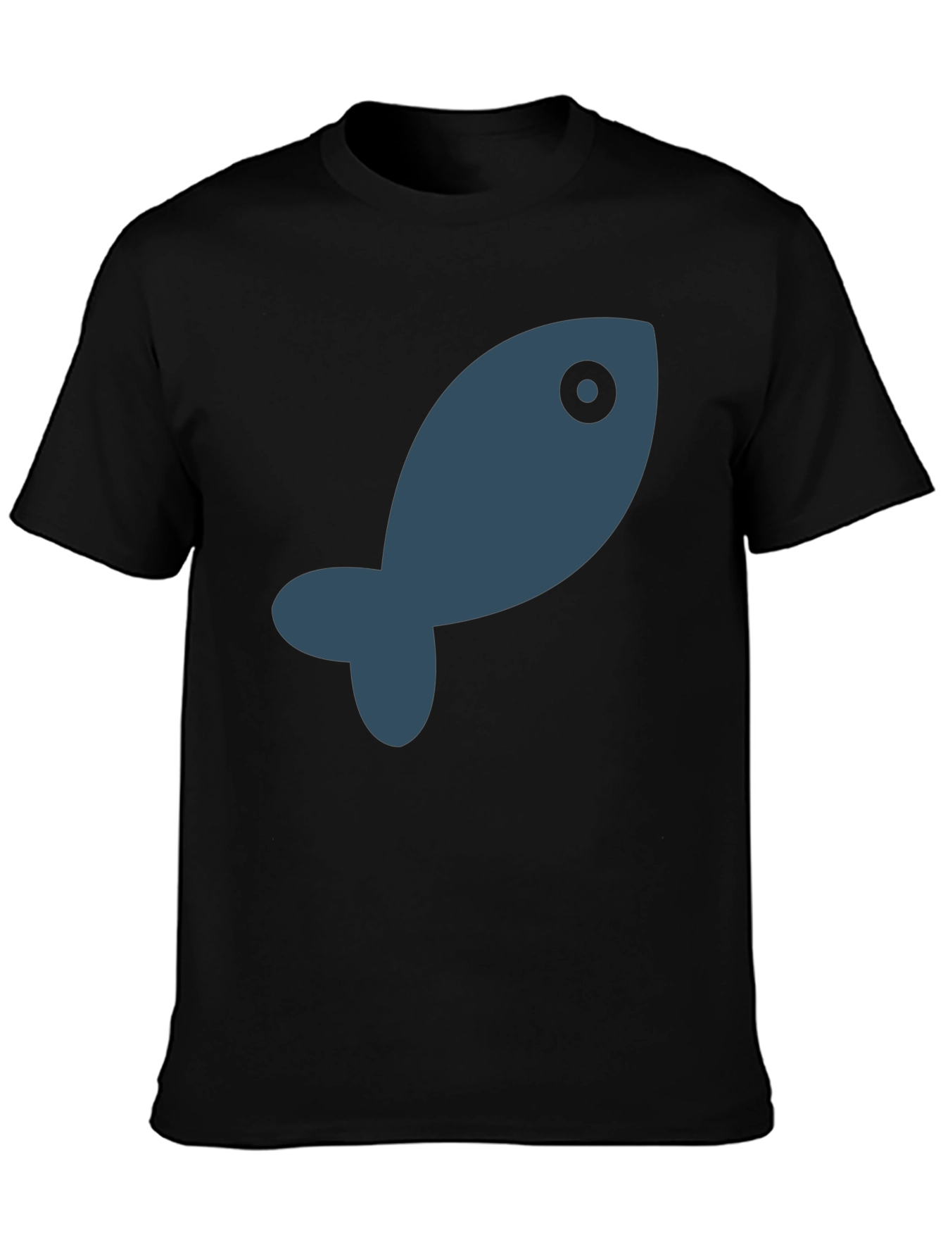 Cool Fish Graphic Black T-Shirt - 3