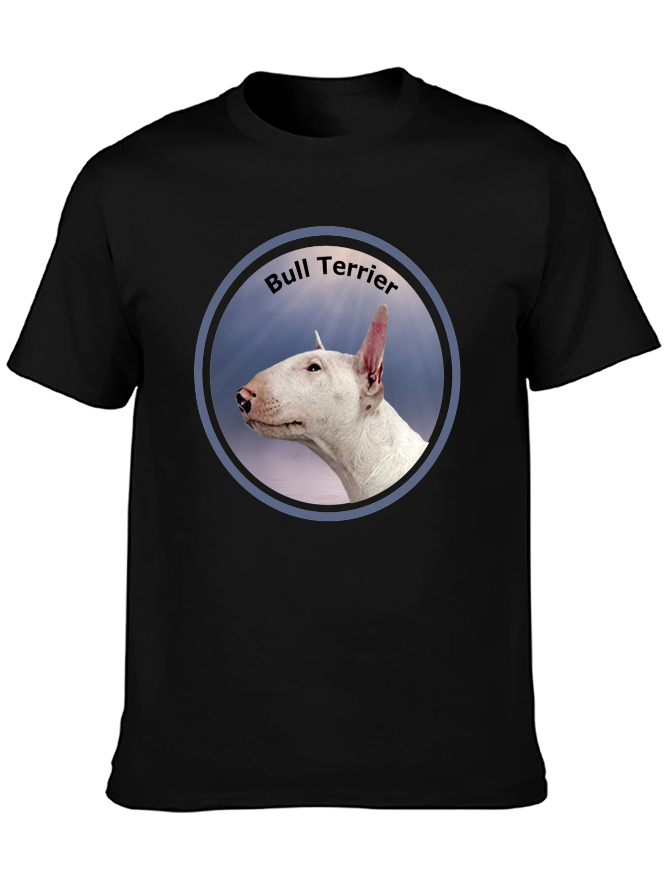 Black Bull Terrier Portrait Graphic T-Shirt view 3
