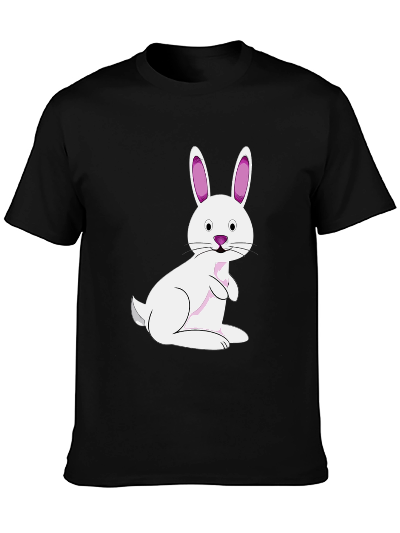 Easter Bunny Graphic Tee - Black Cotton Blend - 3