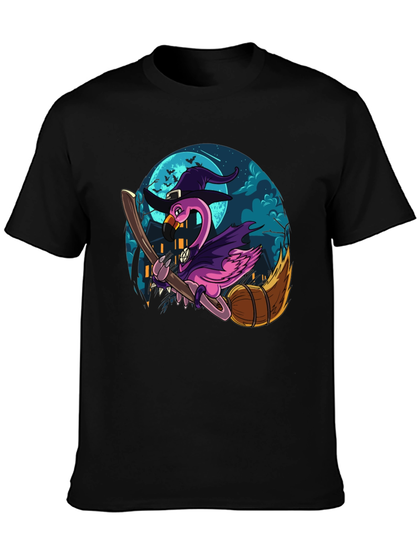 Black Witch Flamingo Graphic Tee view 3