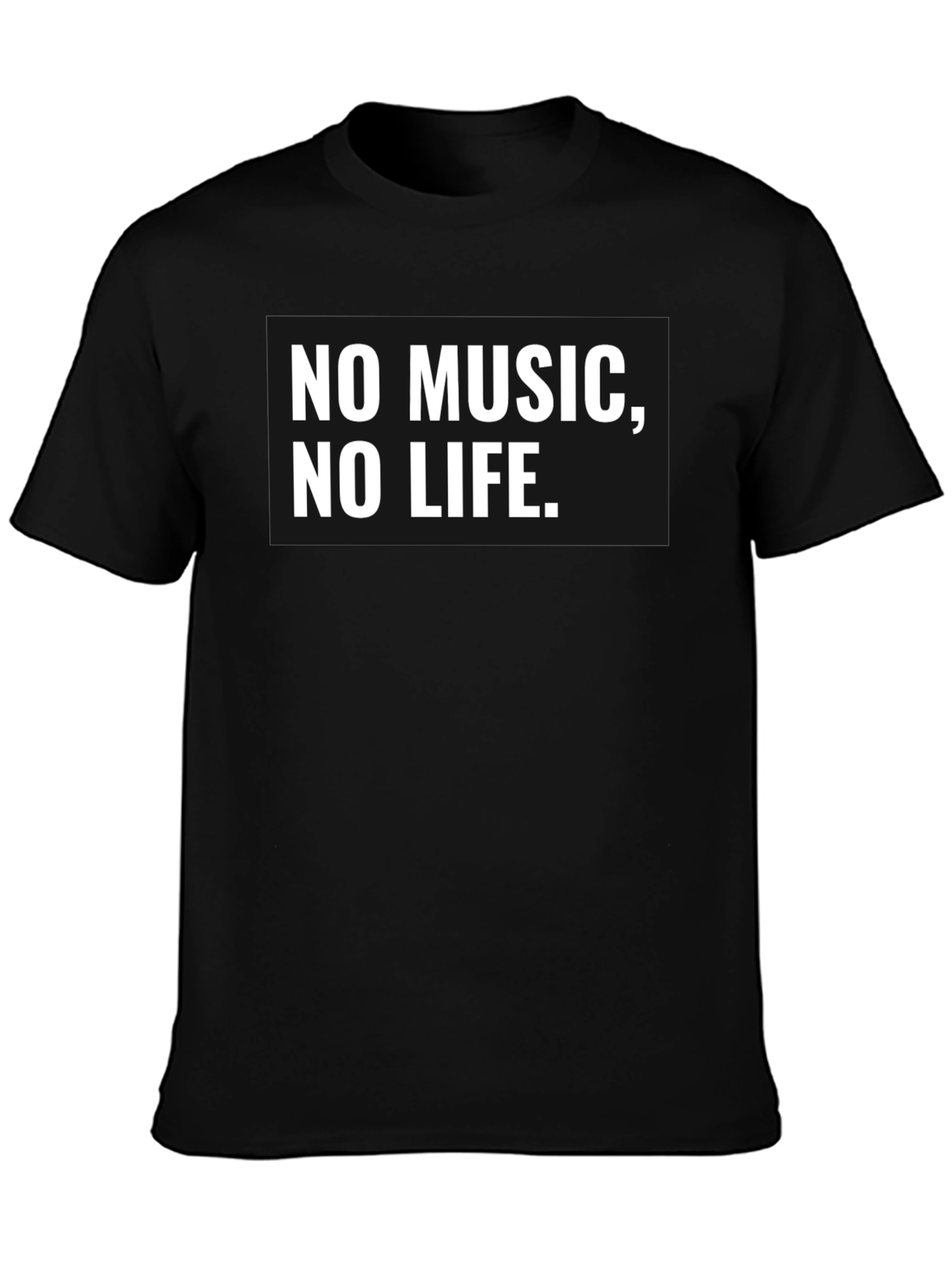 Black No Music, No Life - Graphic T-Shirt view 3