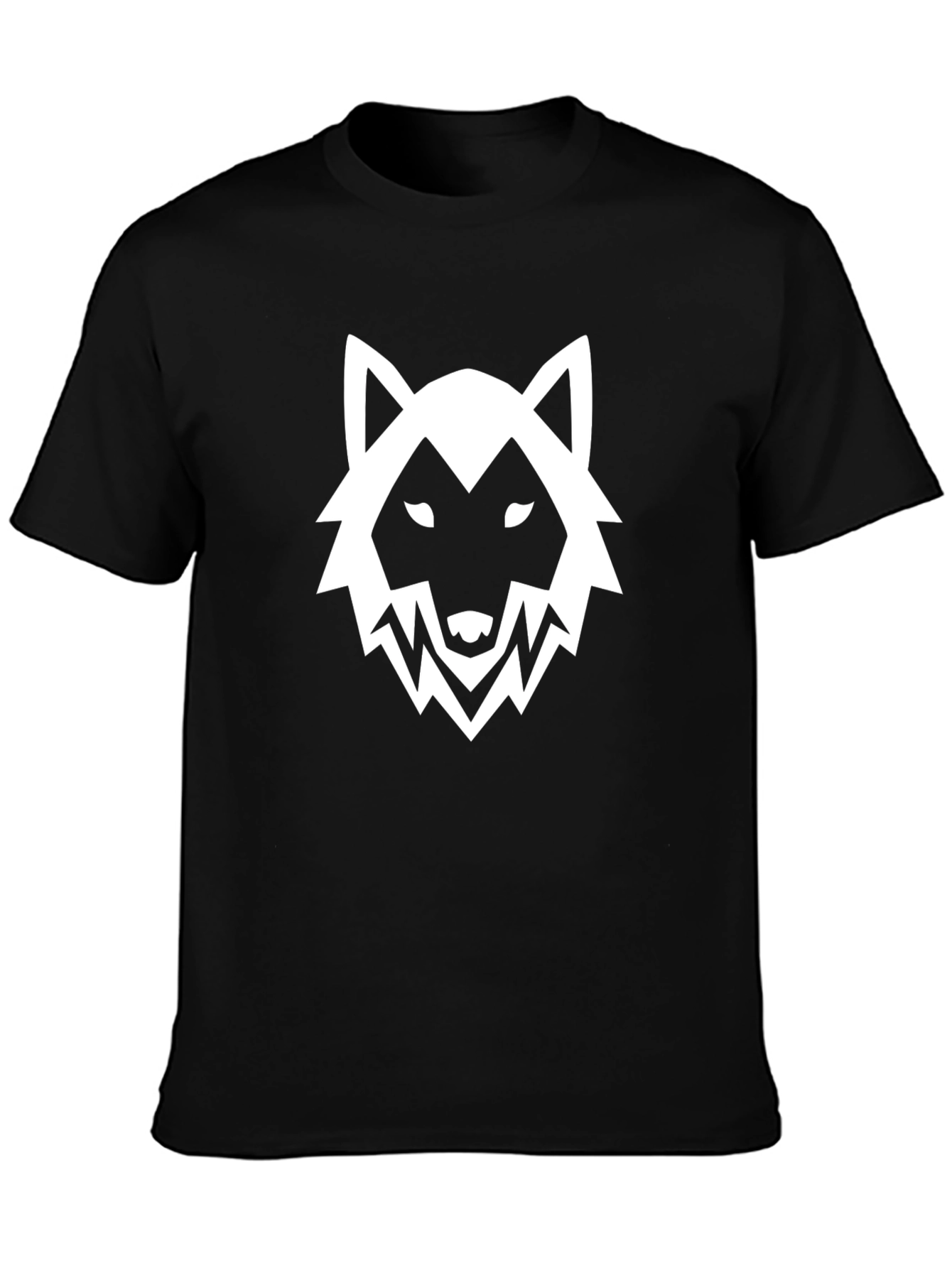 Black Wolf Graphic Black T-Shirt - Modern Style view 3