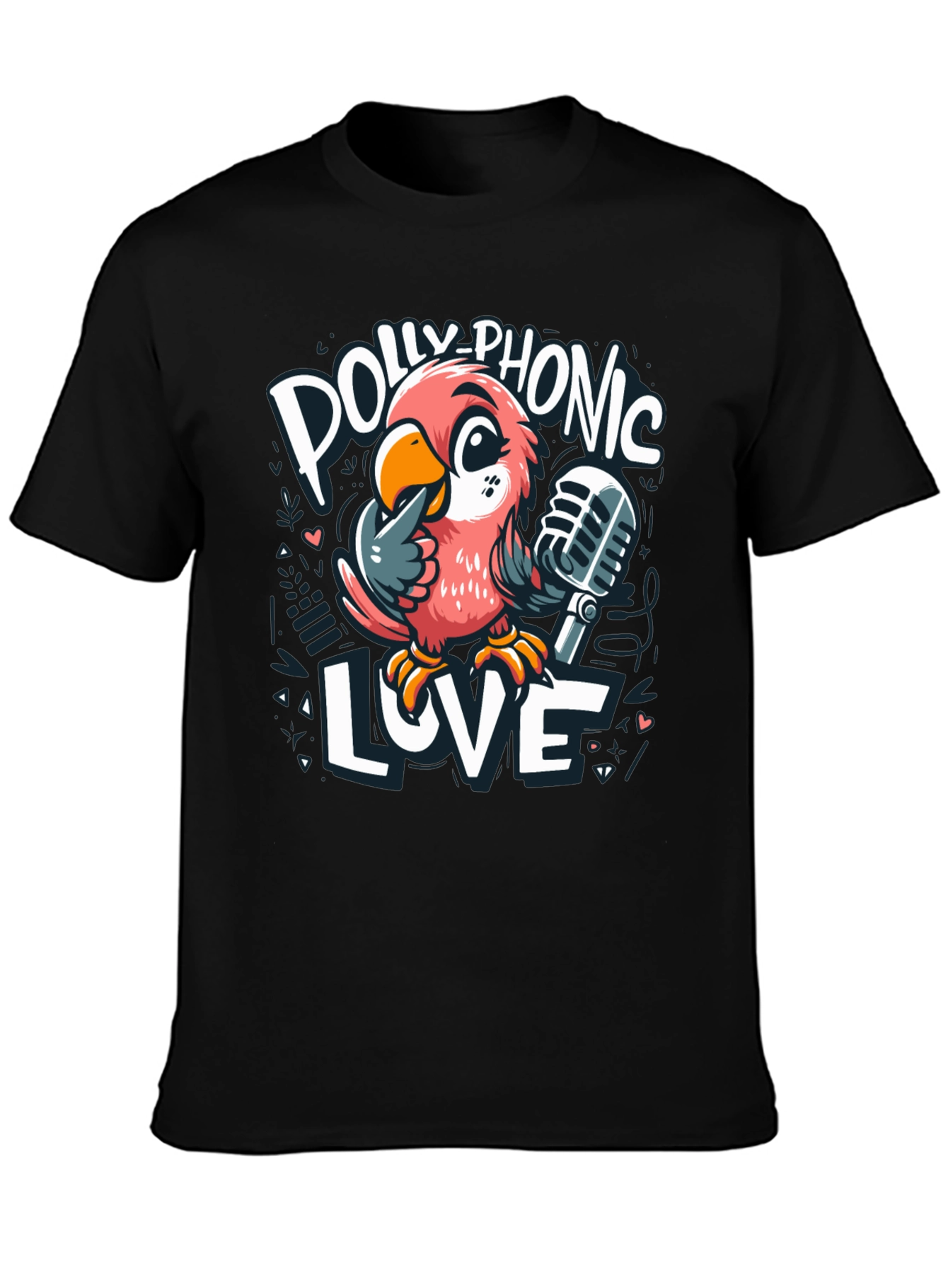 Black Polly-Phonic Love T-Shirt view 3