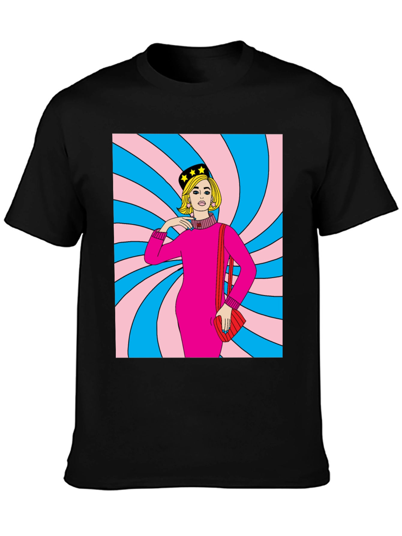 Retro Swirl Pop Art T-Shirt - 3