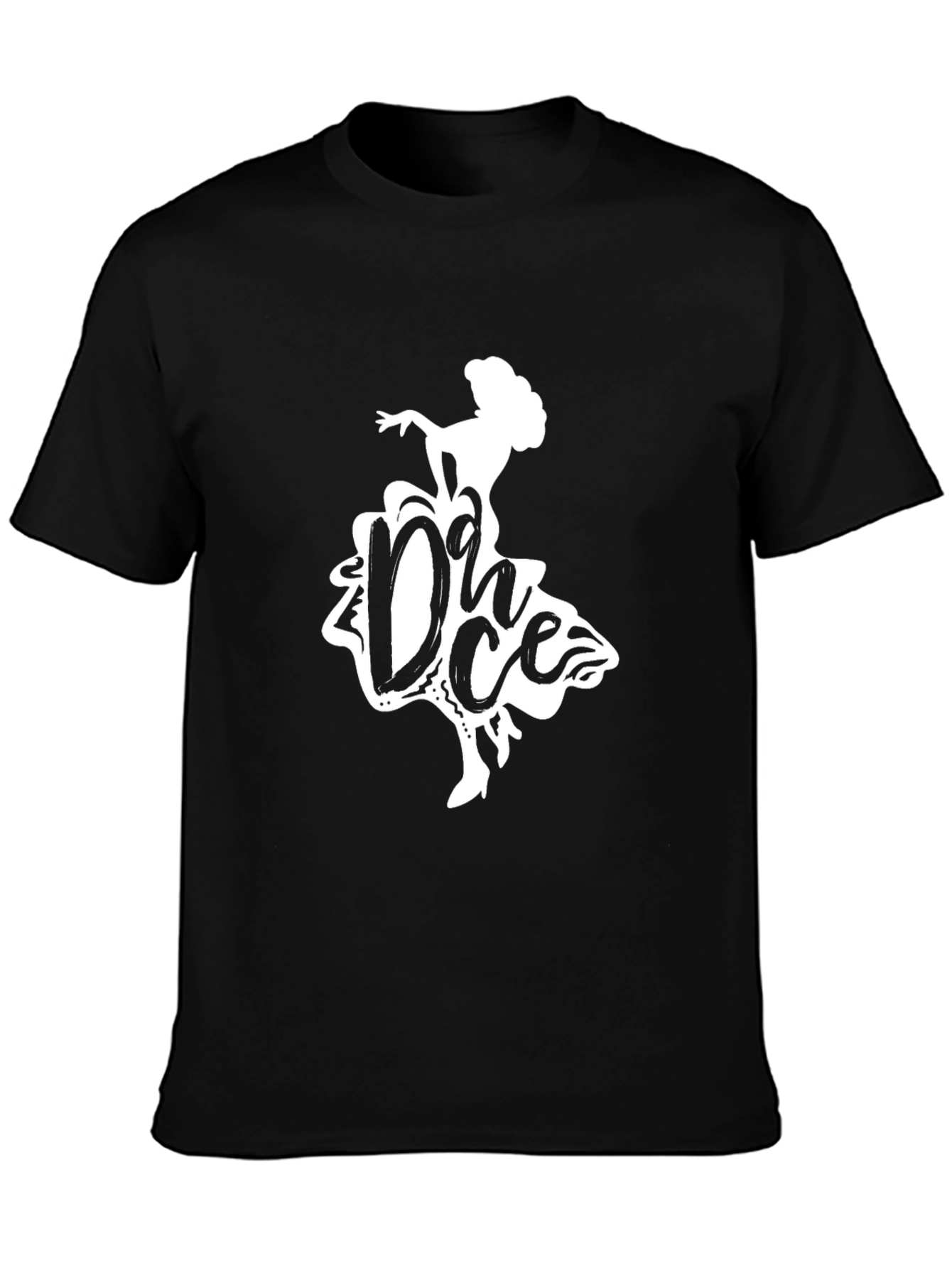 Black Dance Silhouette Black T-Shirt view 3