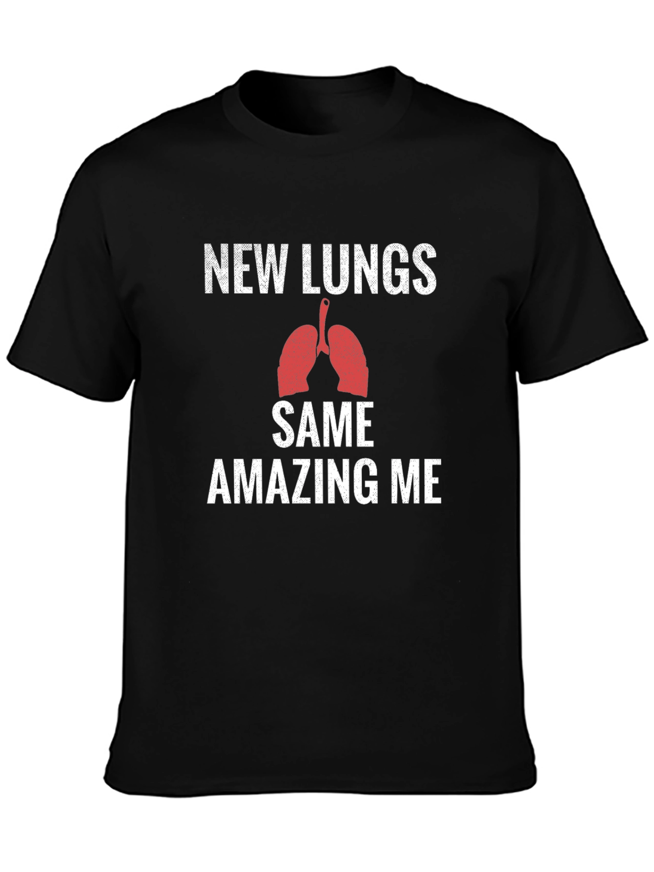 Black New Lungs Same Amazing Me Graphic T-Shirt view 3