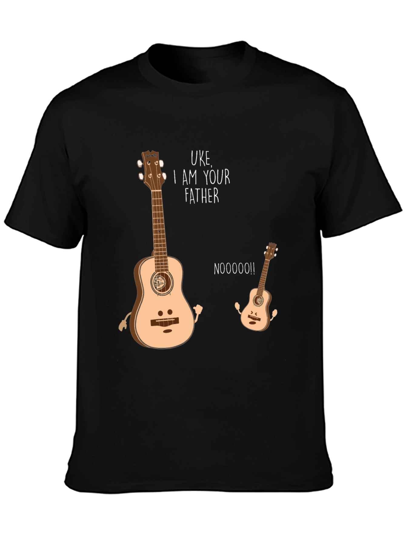 Black Uke I Am Your Father Funny Music T-Shirt view 3