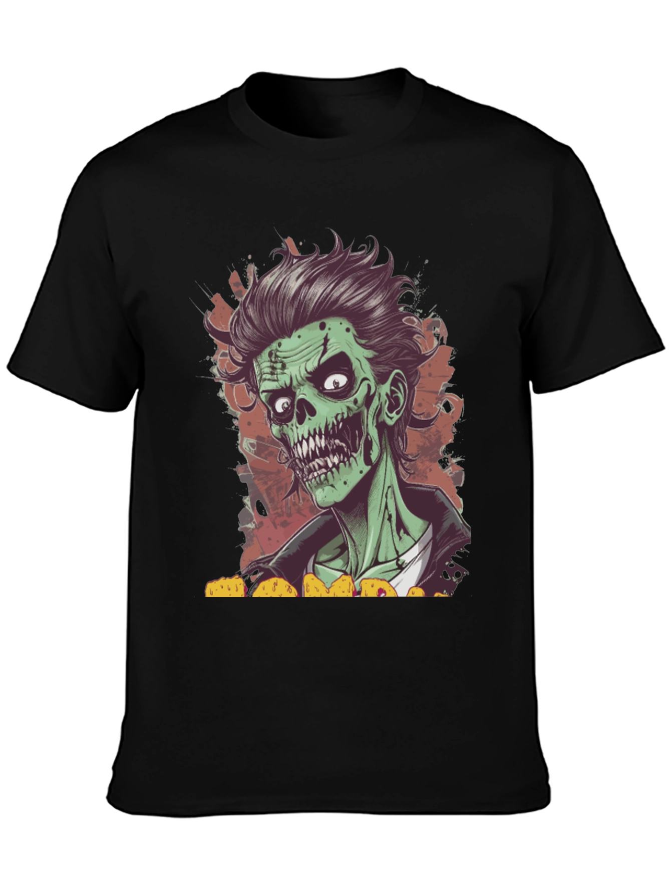 Black Zombie Taco Lover T-Shirt - Spooky Graphic Tee view 3