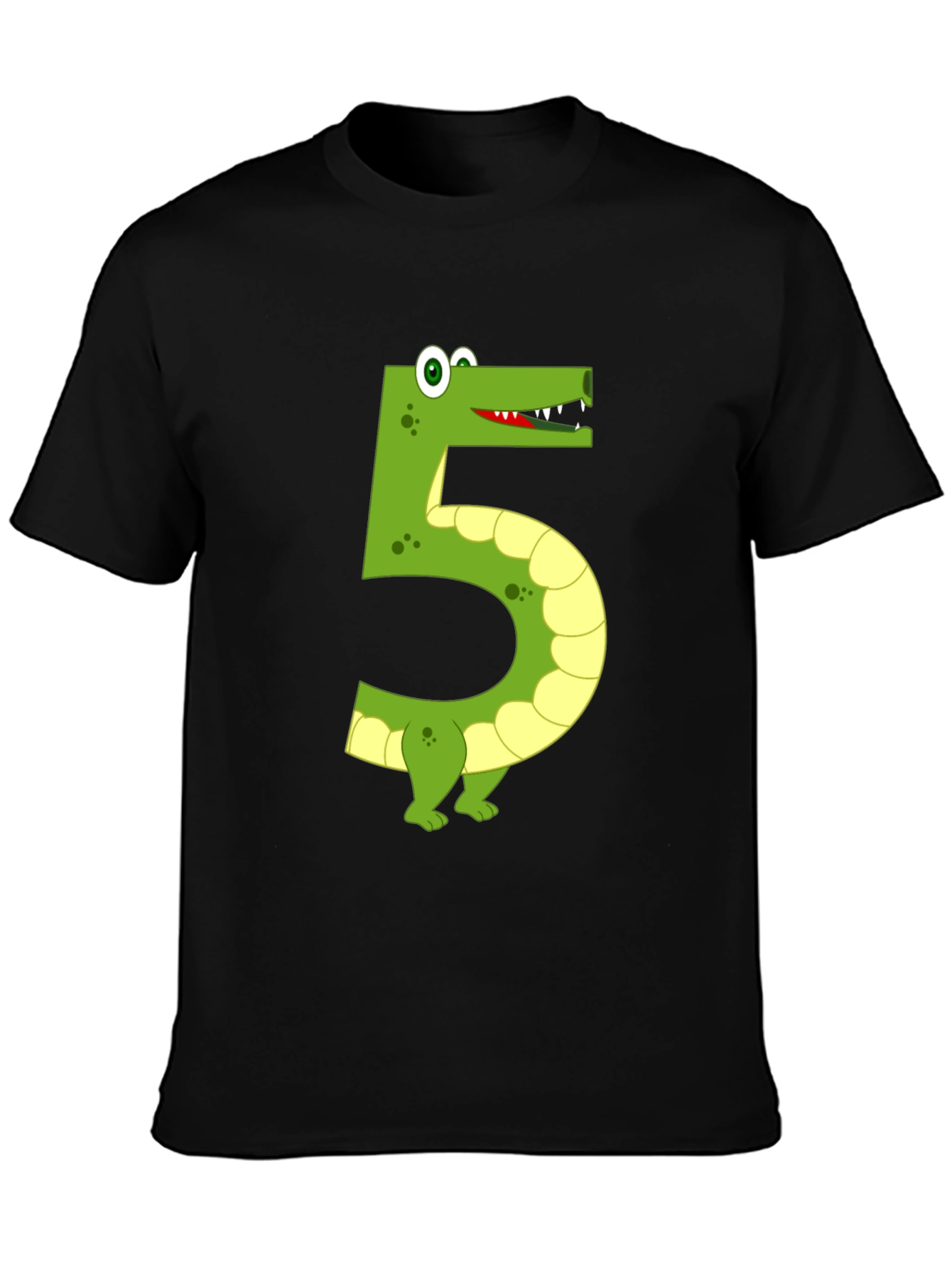 Black Fun Number 5 Alligator Tee view 3