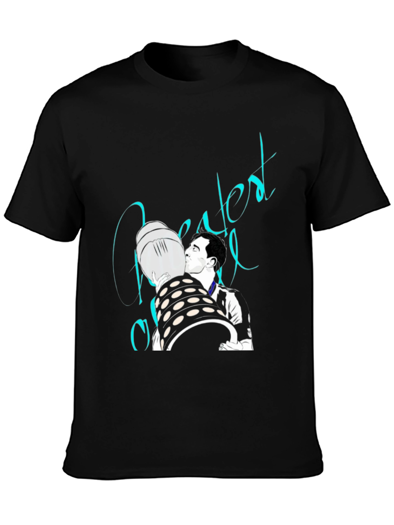 Black Greatest Of All Time Graphic Tee view 3