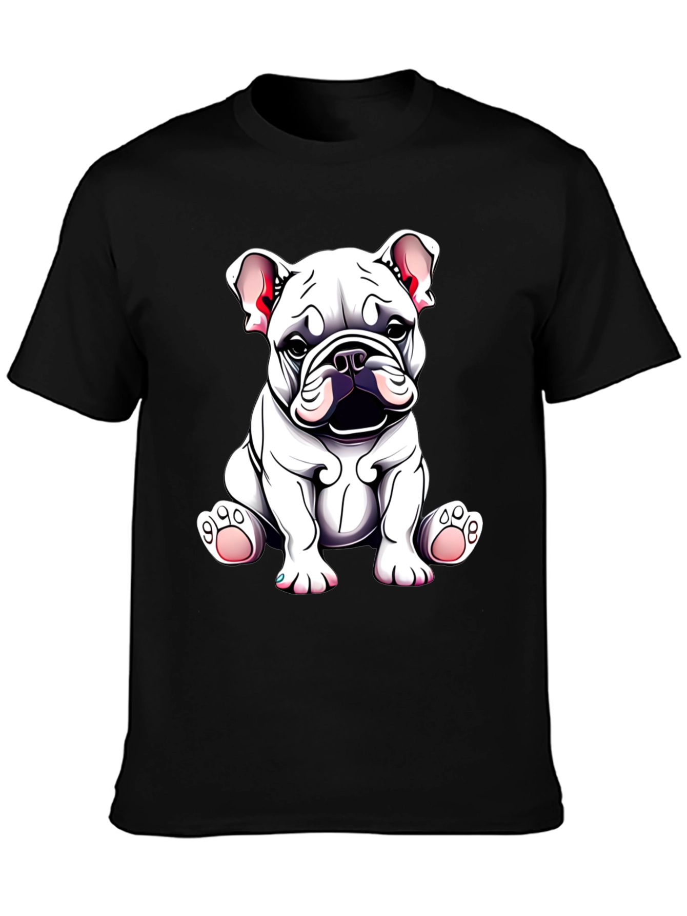 Black Bulldog Puppy Graphic Tee - Cute Dog Lover Shirt view 3