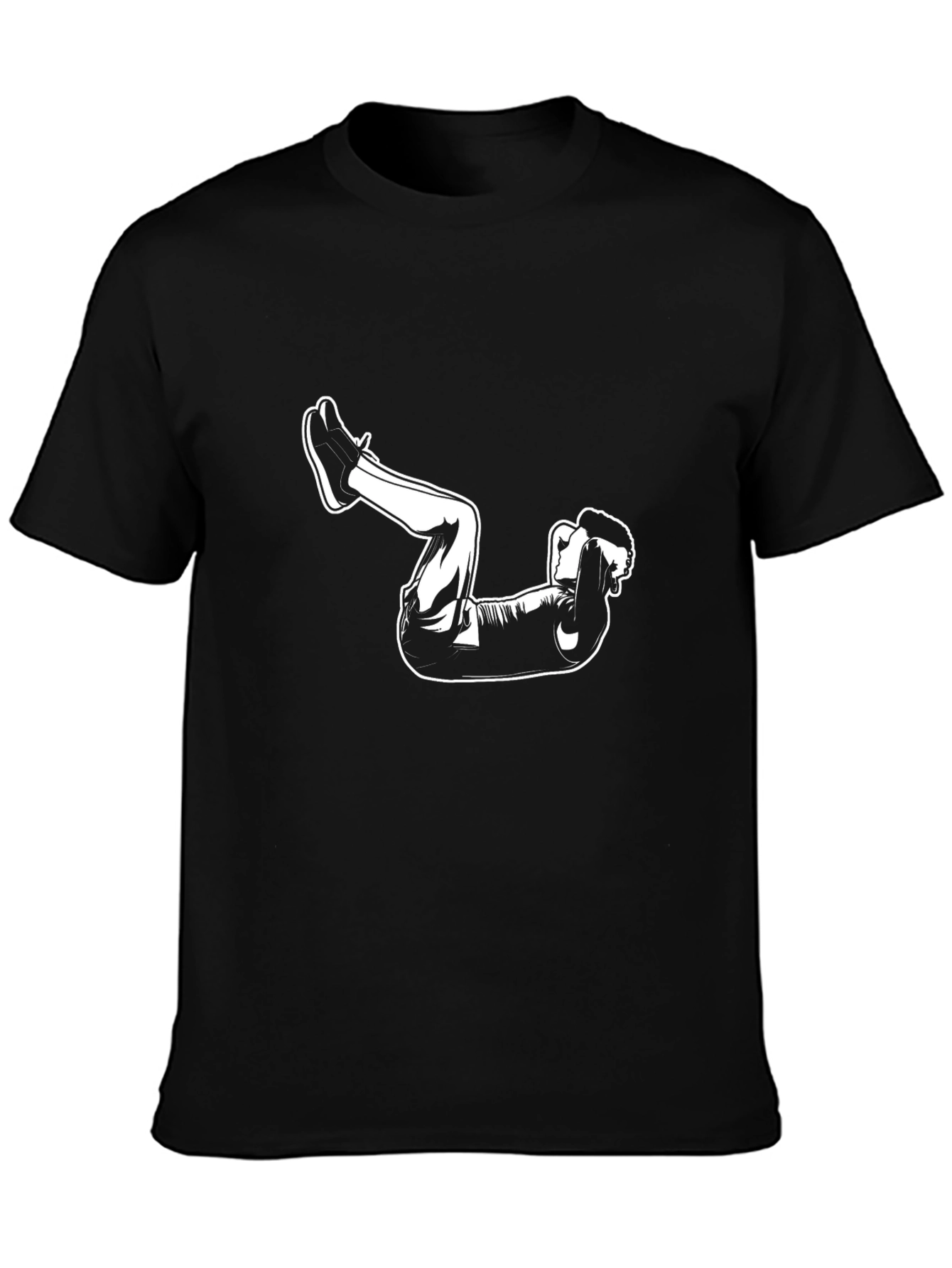 Black Fitness Graphic Tee - Black view 3