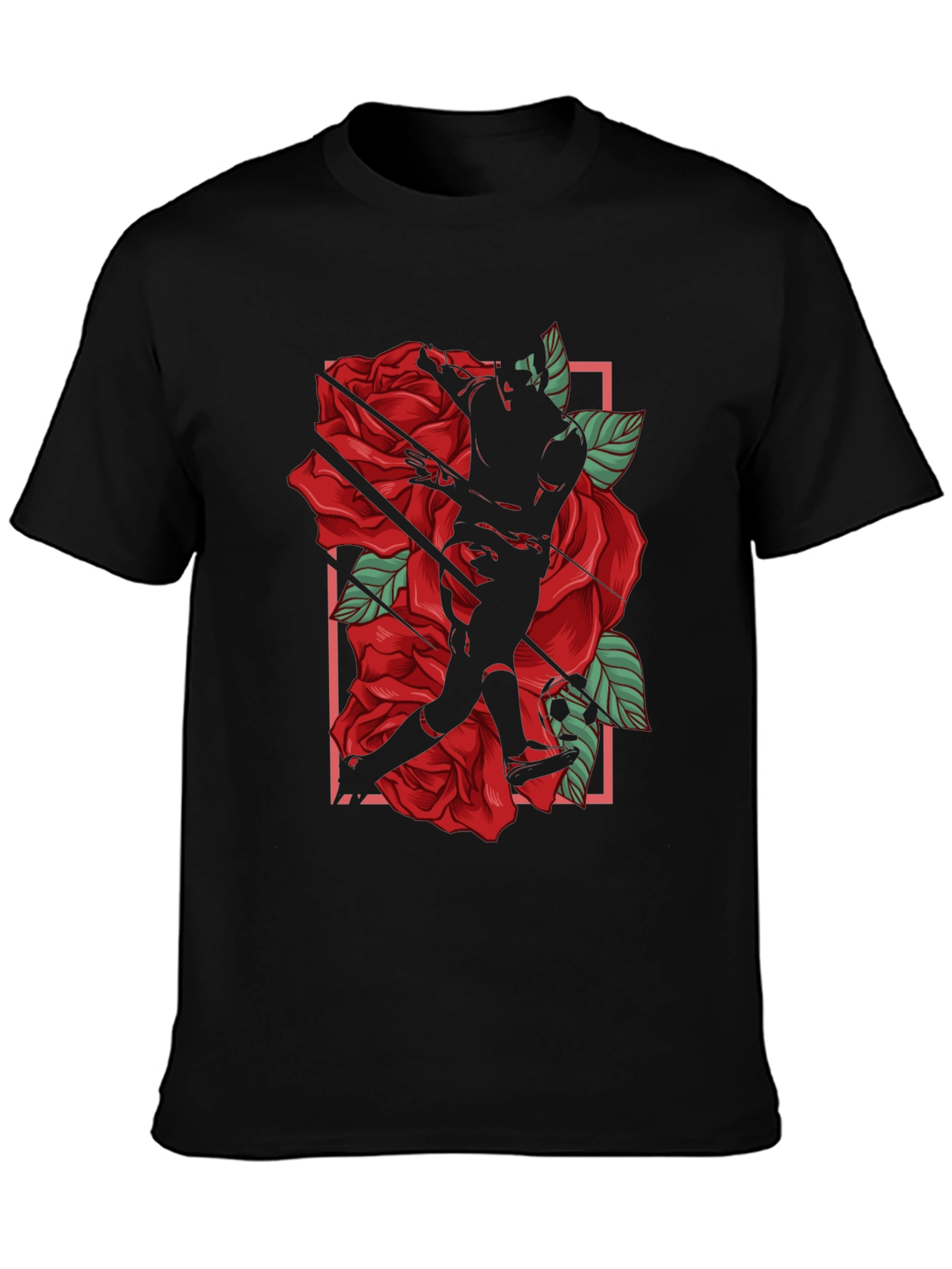 Black Rose Baseball Graphic T-Shirt view 3