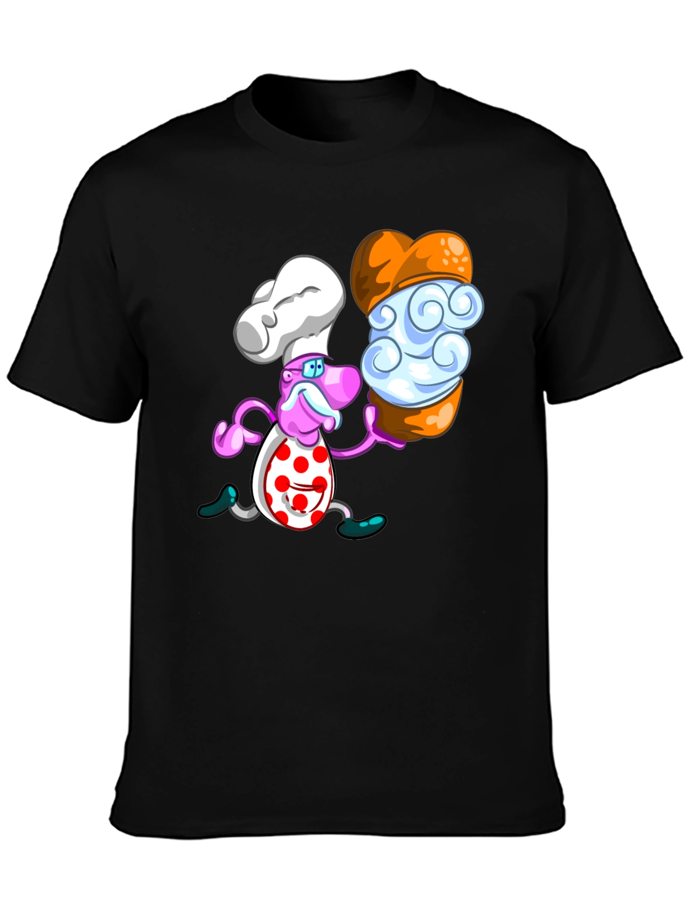 Black Chef Dessert T-Shirt - Unique Graphic Tee view 3