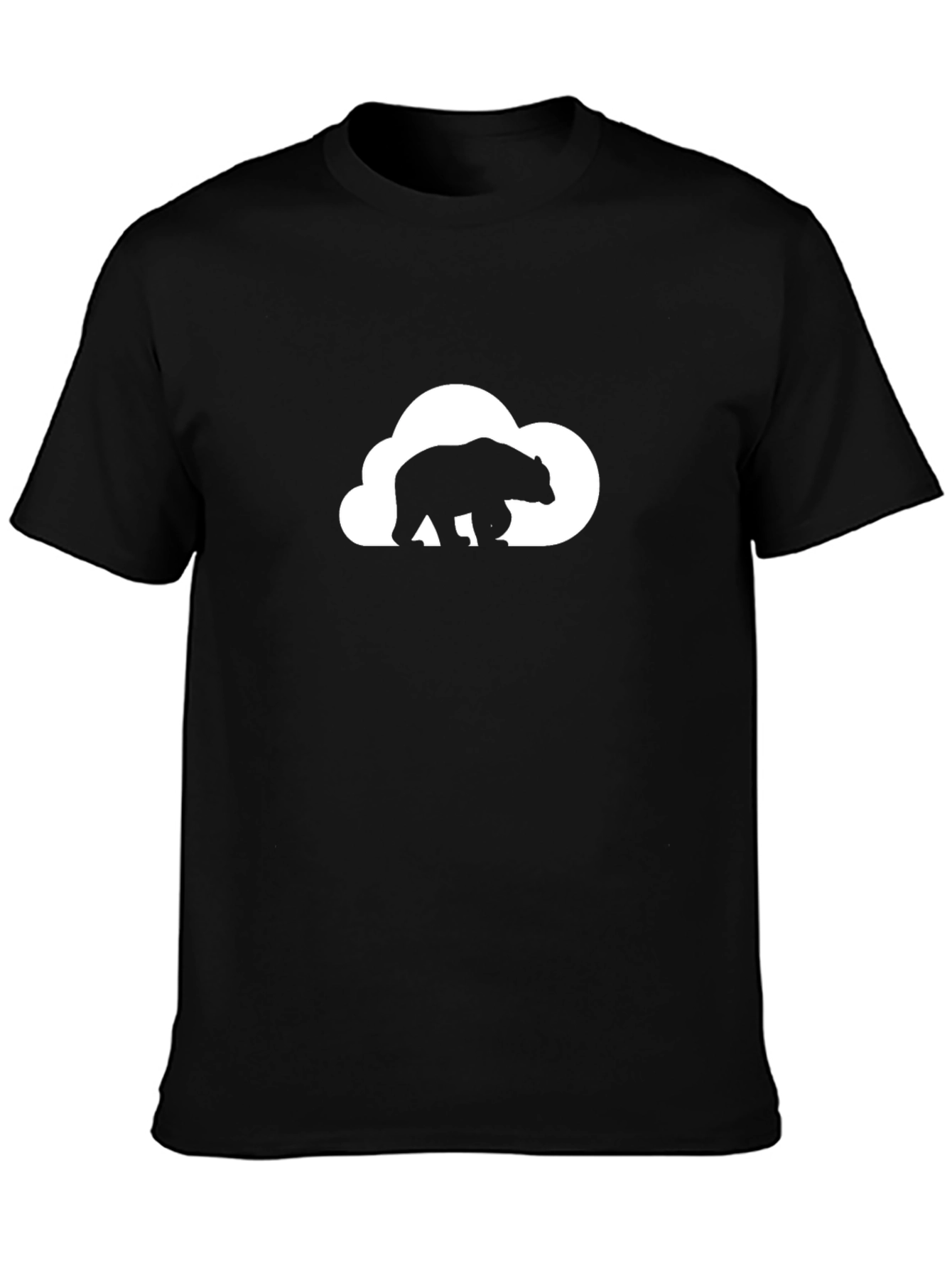Black Bear Cloud T-Shirt - Black Graphic Tee view 3