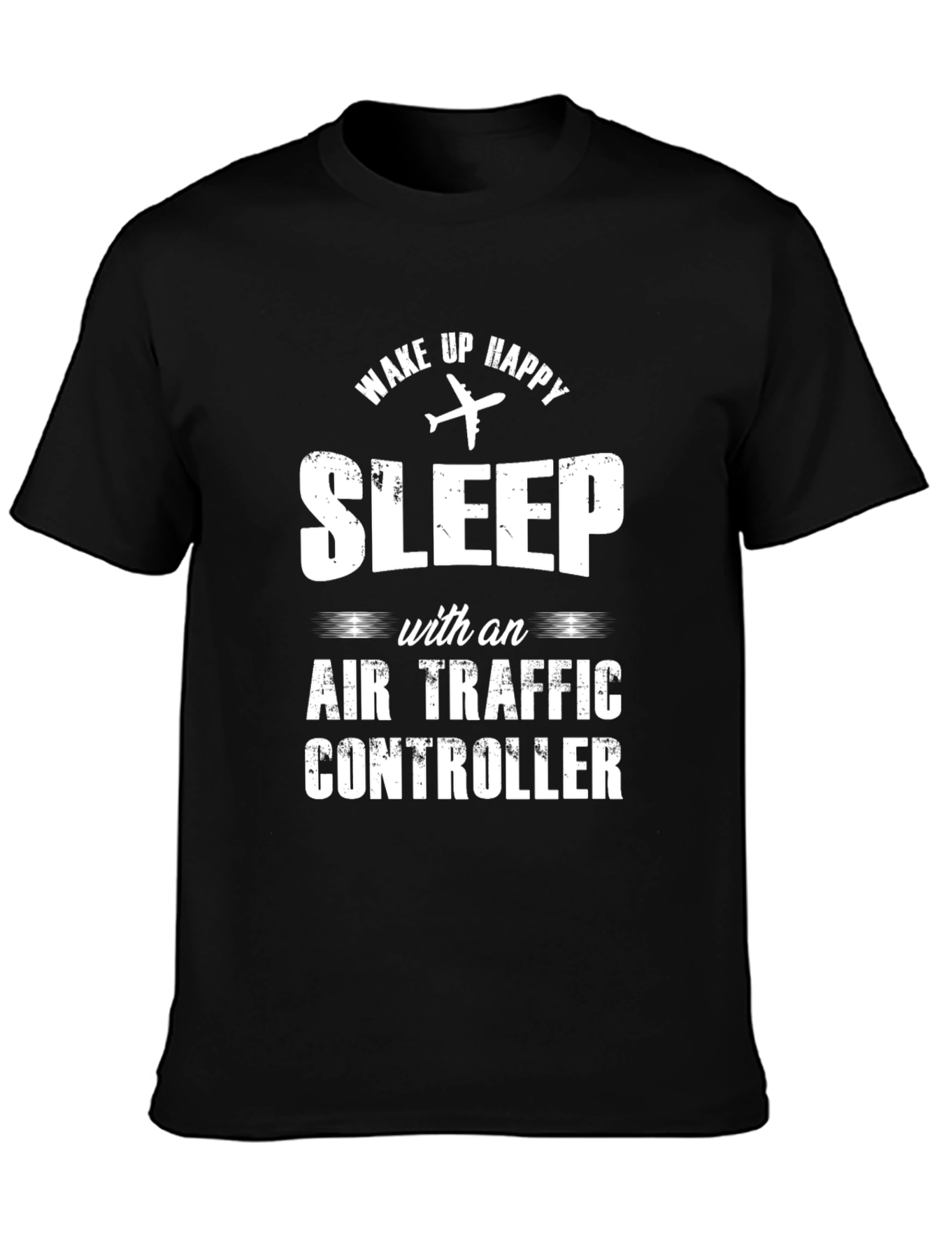Black Air Traffic Controller Graphic T-Shirt view 3