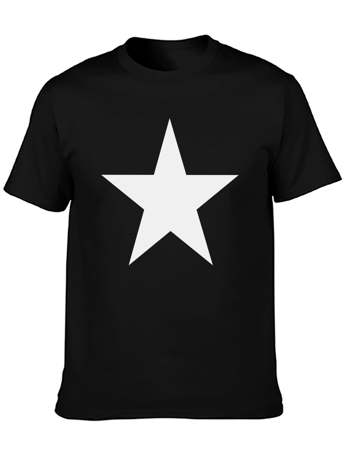 Black Bold Star Graphic Black T-Shirt view 3