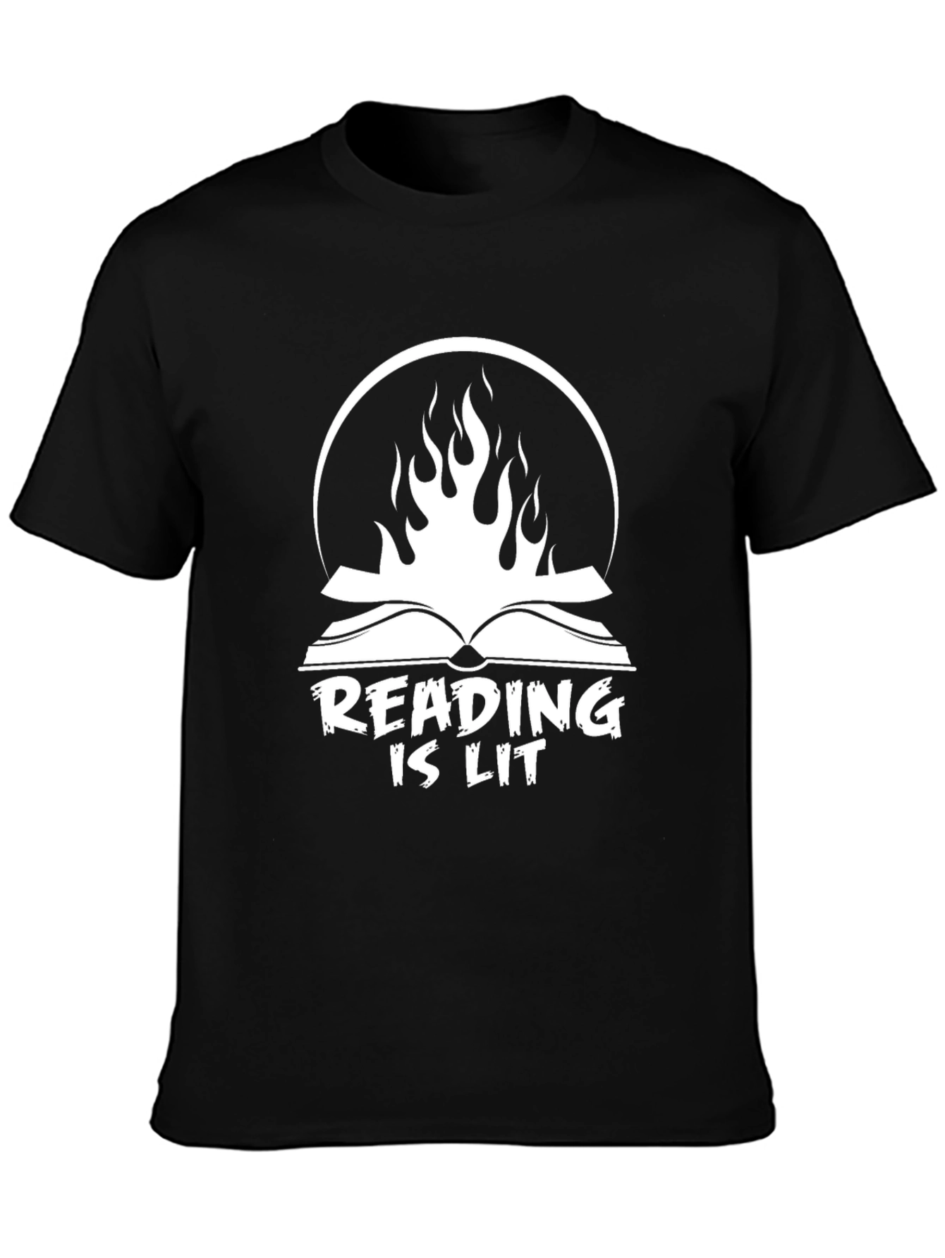 Black Reading Is Lit T-Shirt view 3
