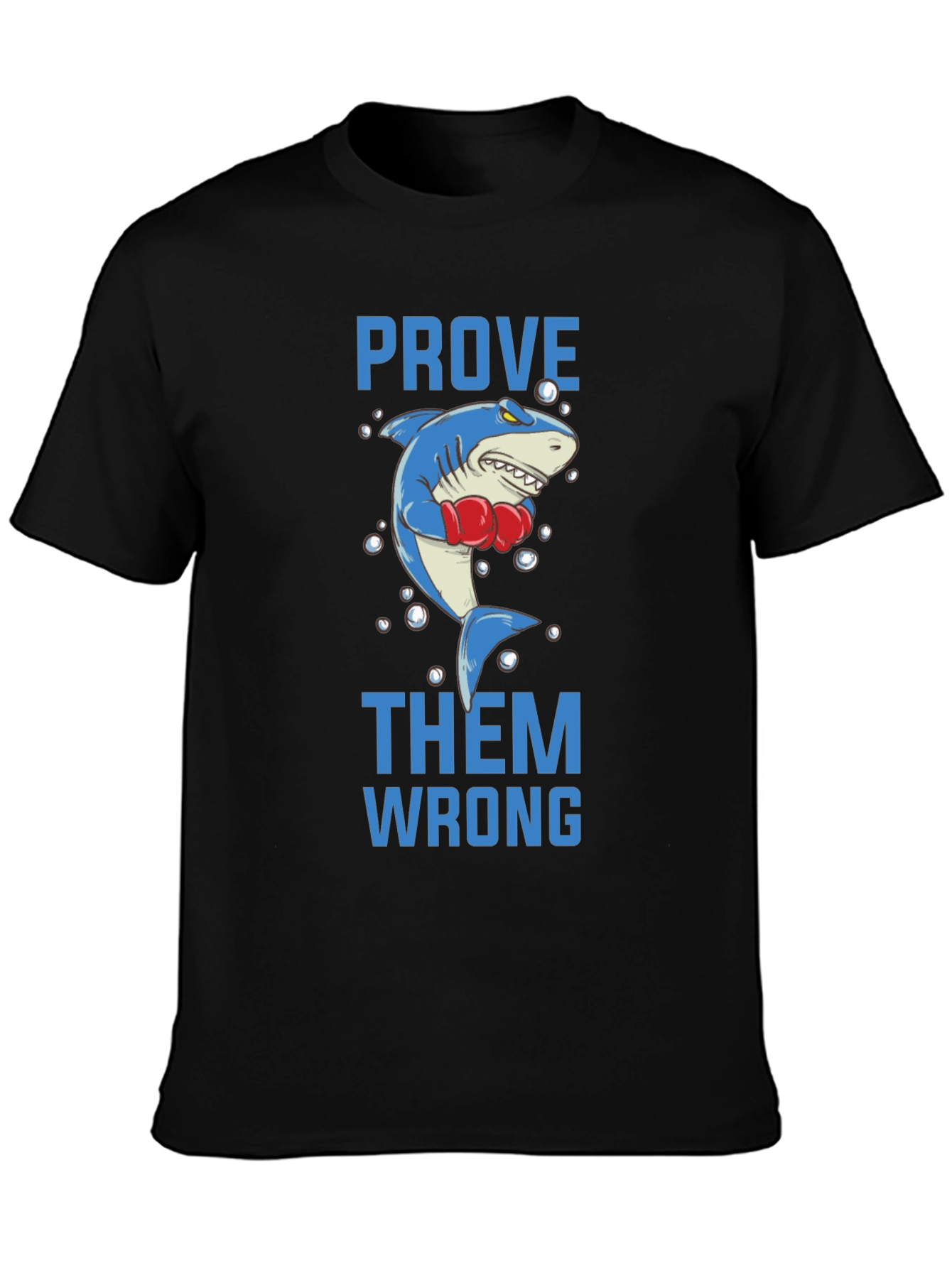Black Prove Them Wrong Boxing Shark Graphic Tee view 3