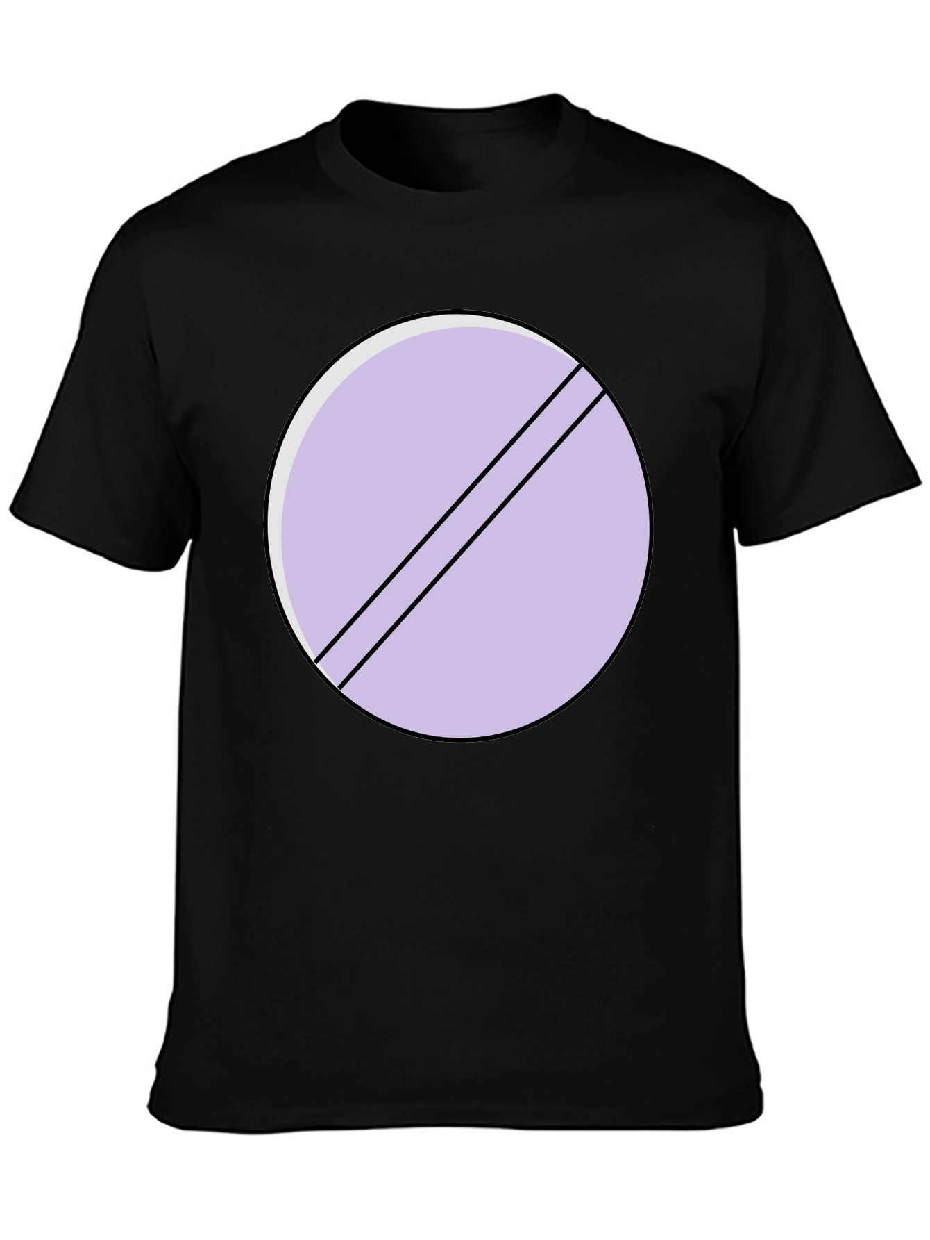 Black Modern Graphic Tee - Abstract Design Black Shirt view 3