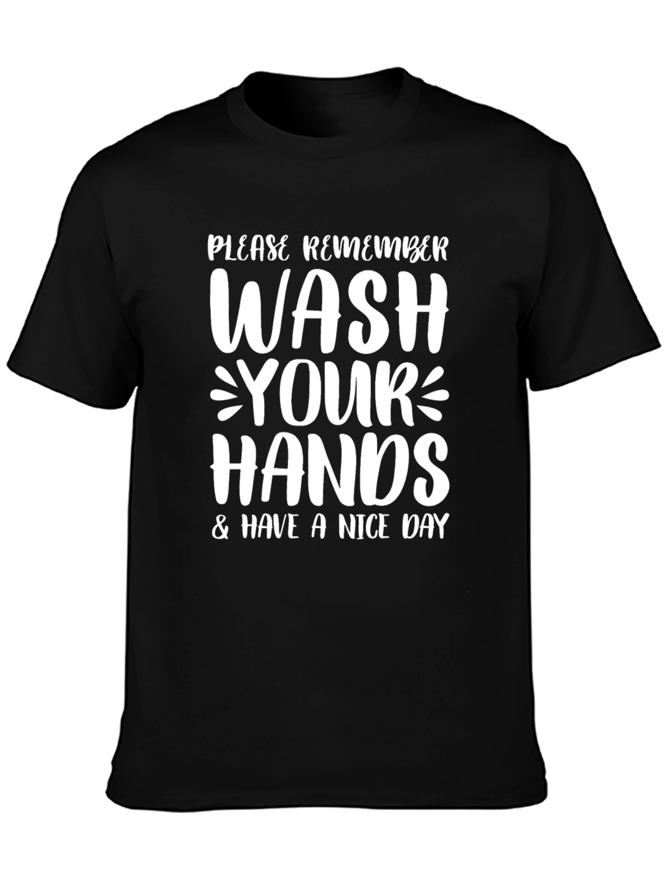Black Wash Your Hands Black T-Shirt view 3