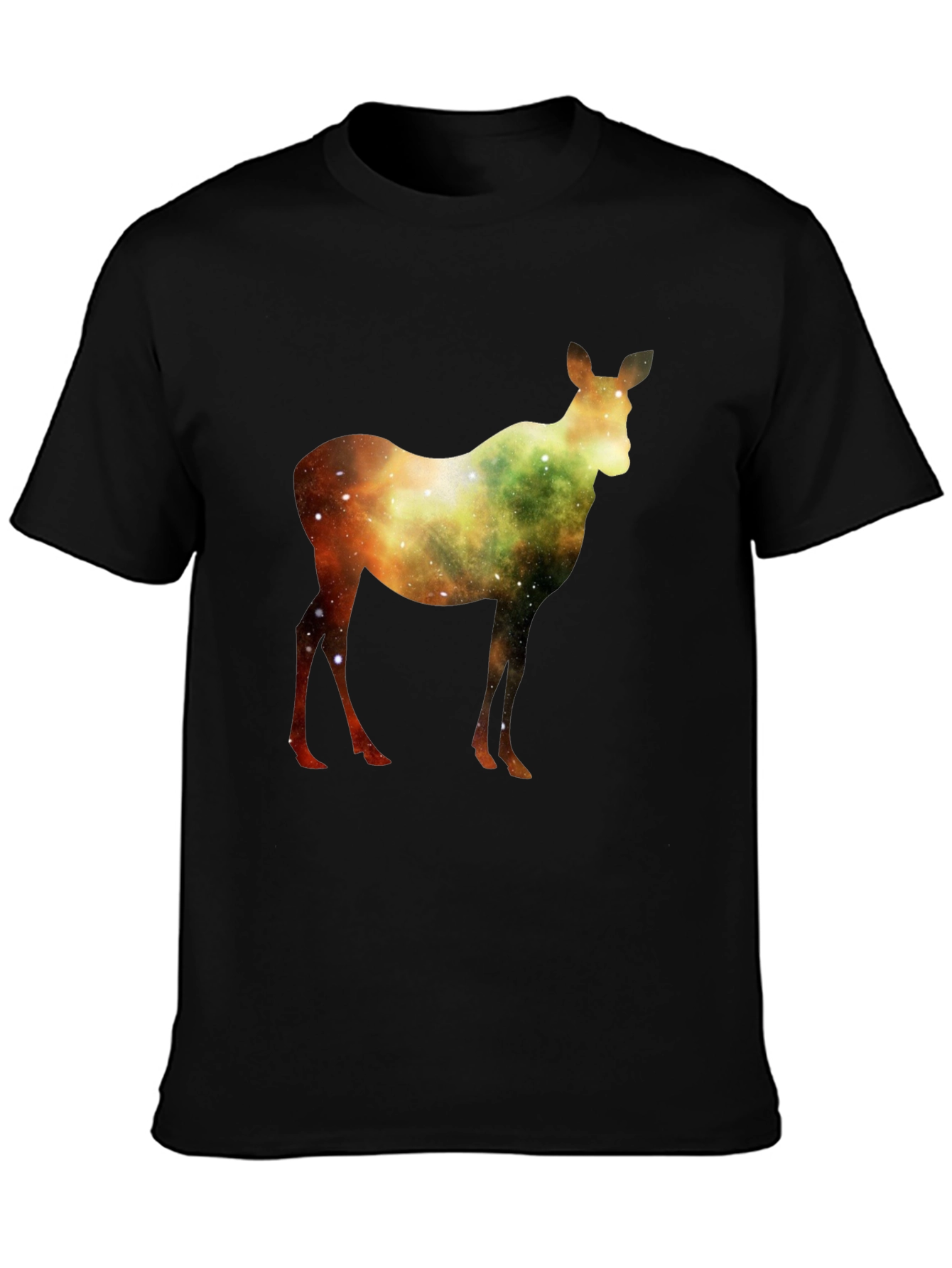 Black Galaxy Deer Graphic T-Shirt - Stylish & Unique view 3