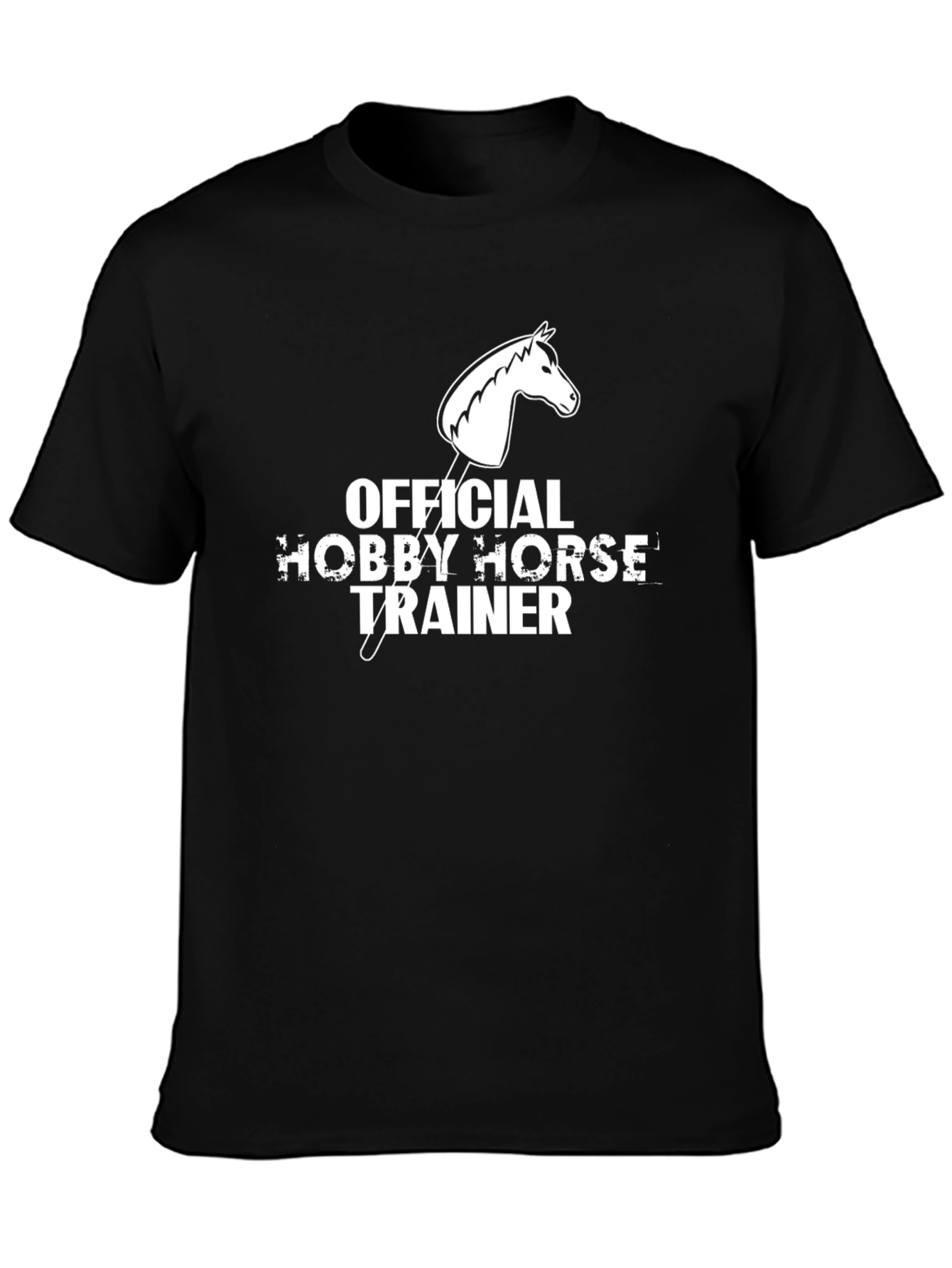 Black Hobby Horse Trainer T-Shirt - Novelty Tee view 3