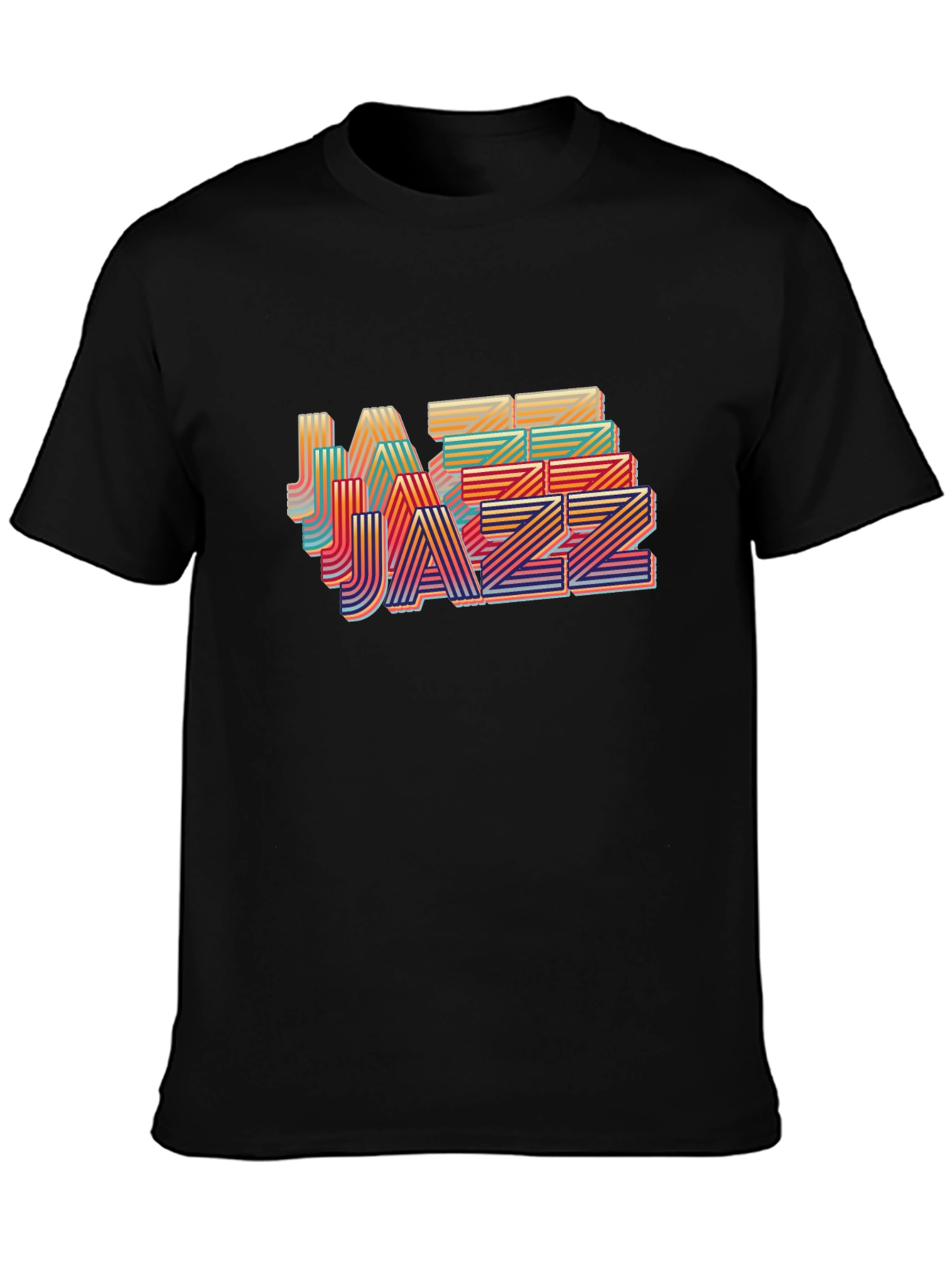 Black Jazz Music Black T-Shirt view 3