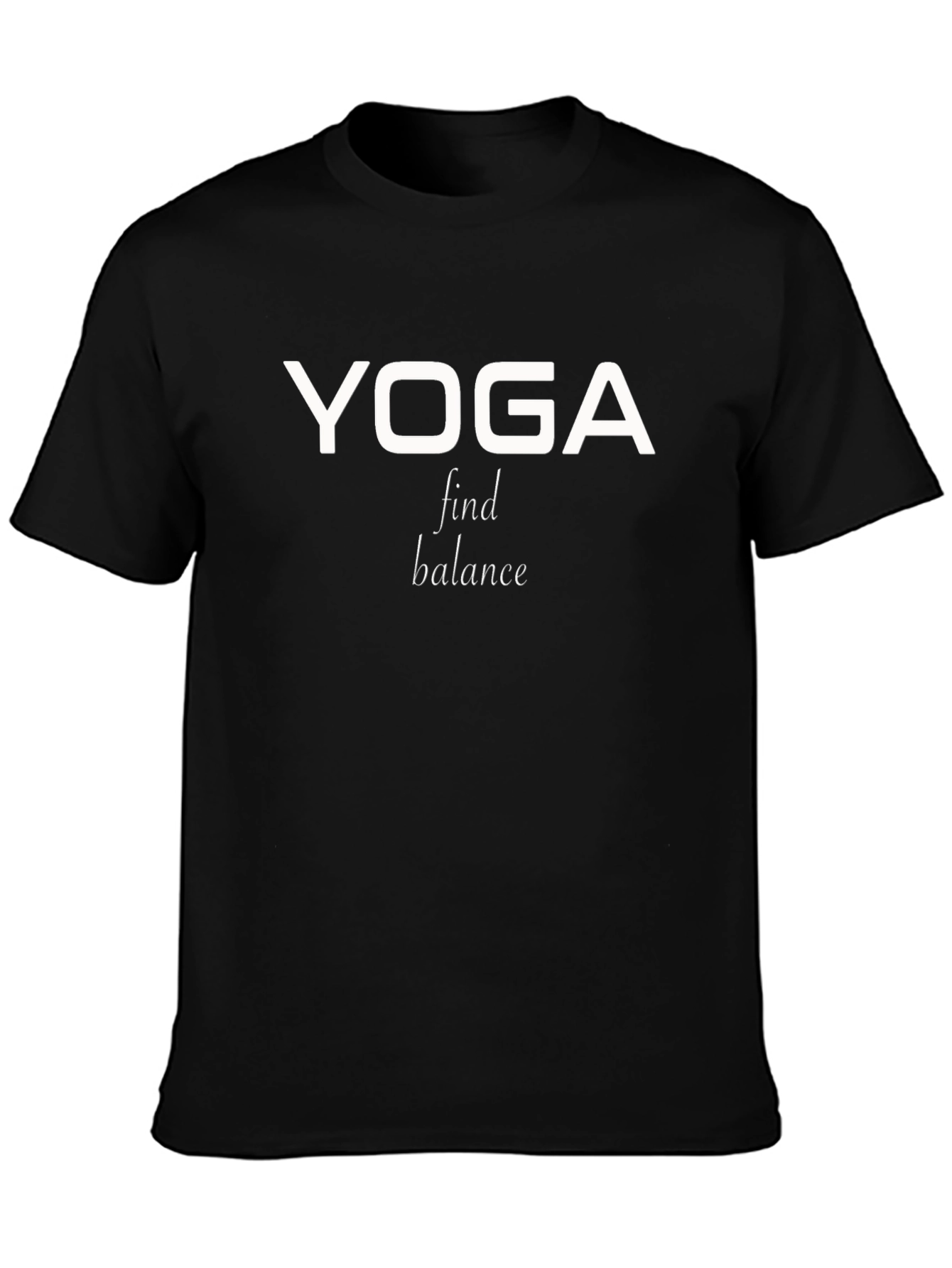 Black Yoga Balance Black T-Shirt view 3